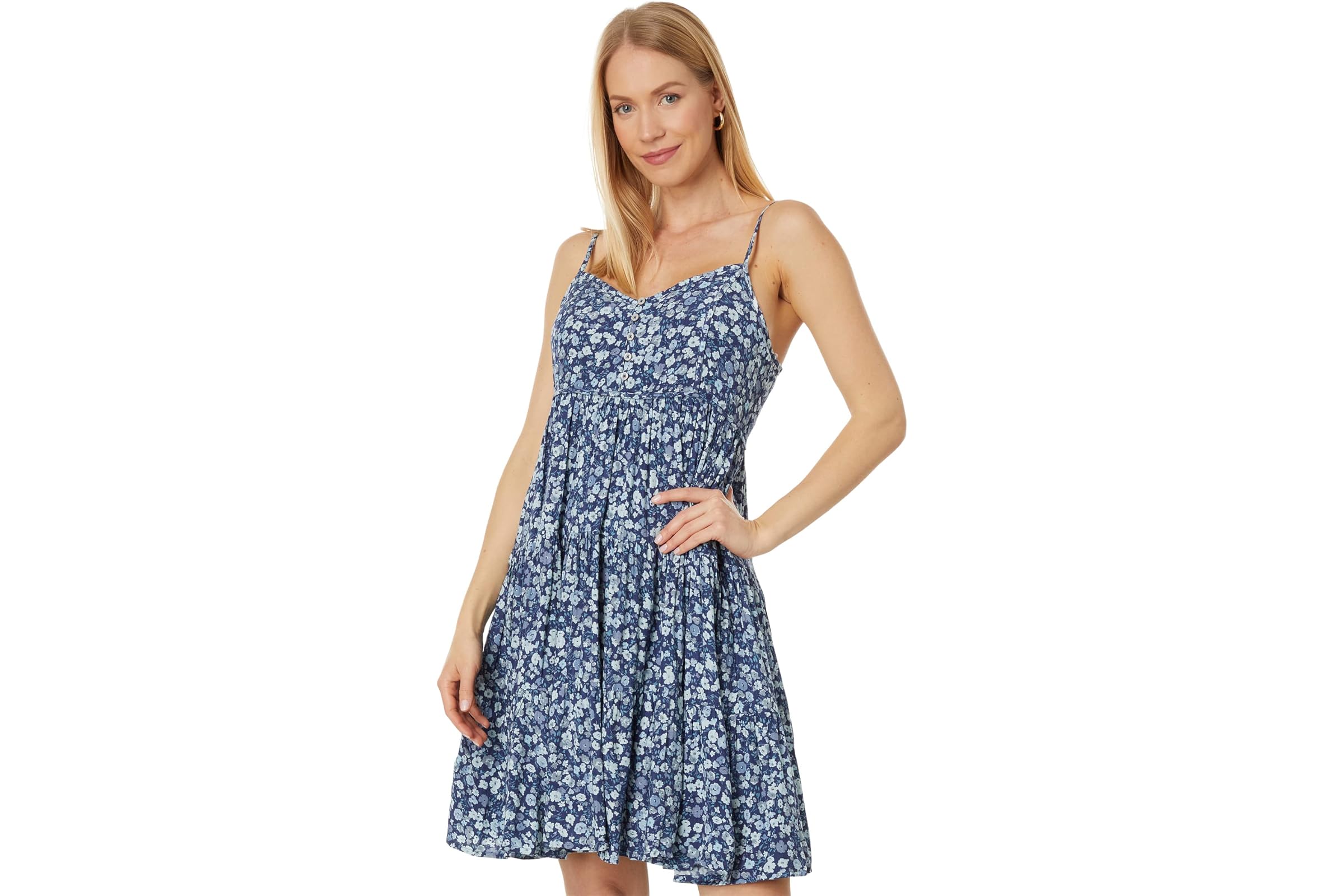 Lucky Brand Printed Button Front Tiered Mini Dress 16790₽