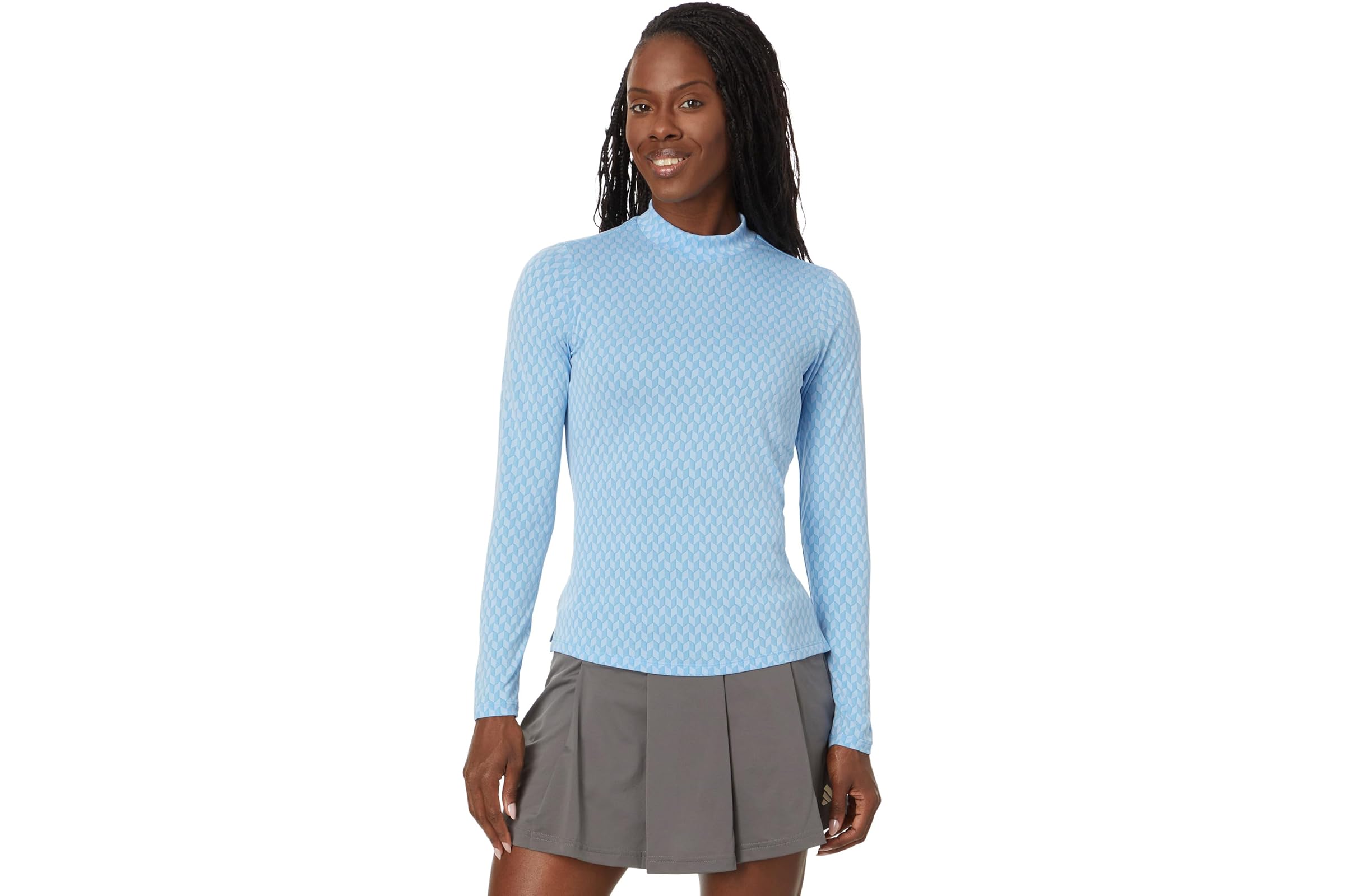 adidas Golf Ultimate365 HeatRdy Mock Long Sleeve Golf Polo Shirt 12190₽
