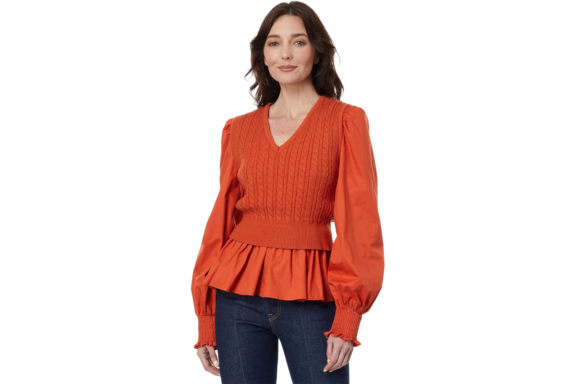 en saison Esme Mixed Media Blouse 14190₽