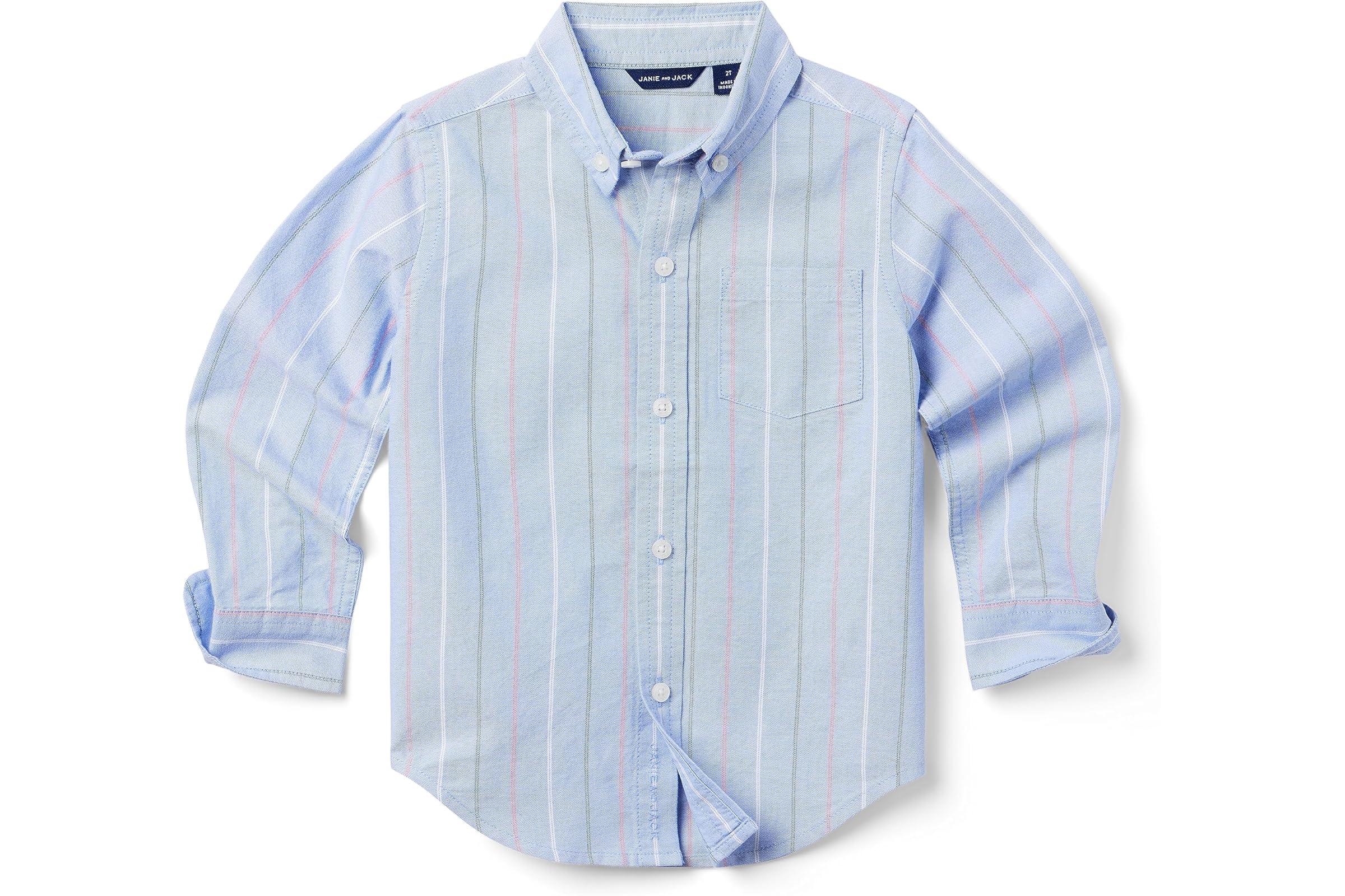 Мужская рубашка Janie and Jack Stripe Oxford Button-Down ToddlerLittle KidsBig Kids 6090₽
