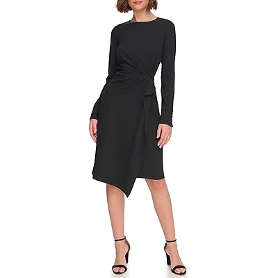 Платье Tommy Hilfiger Long Sleeve Drape Crepe Knot Waist