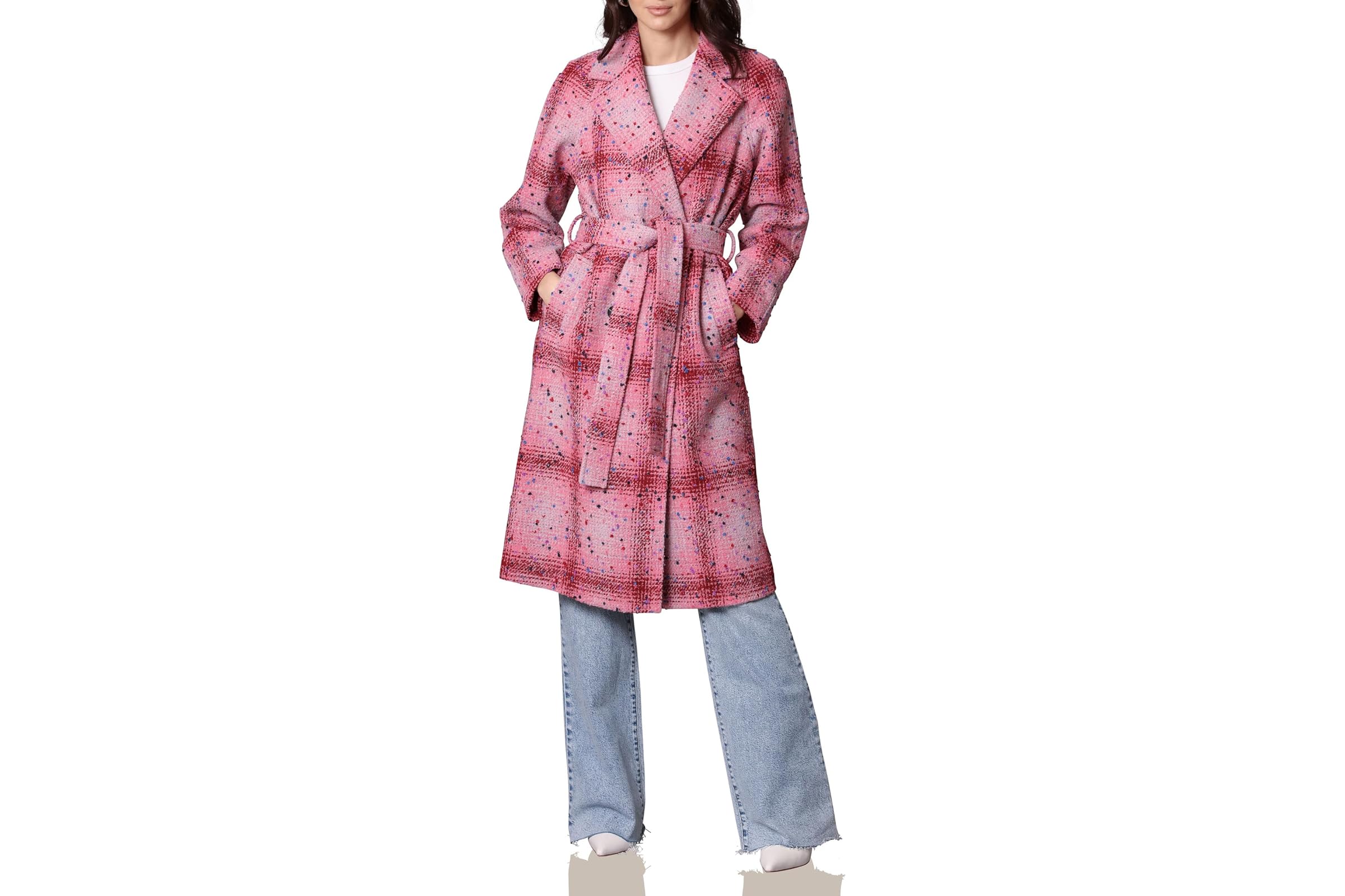 Avec Les Filles Donegal Tweed Wrap Coat