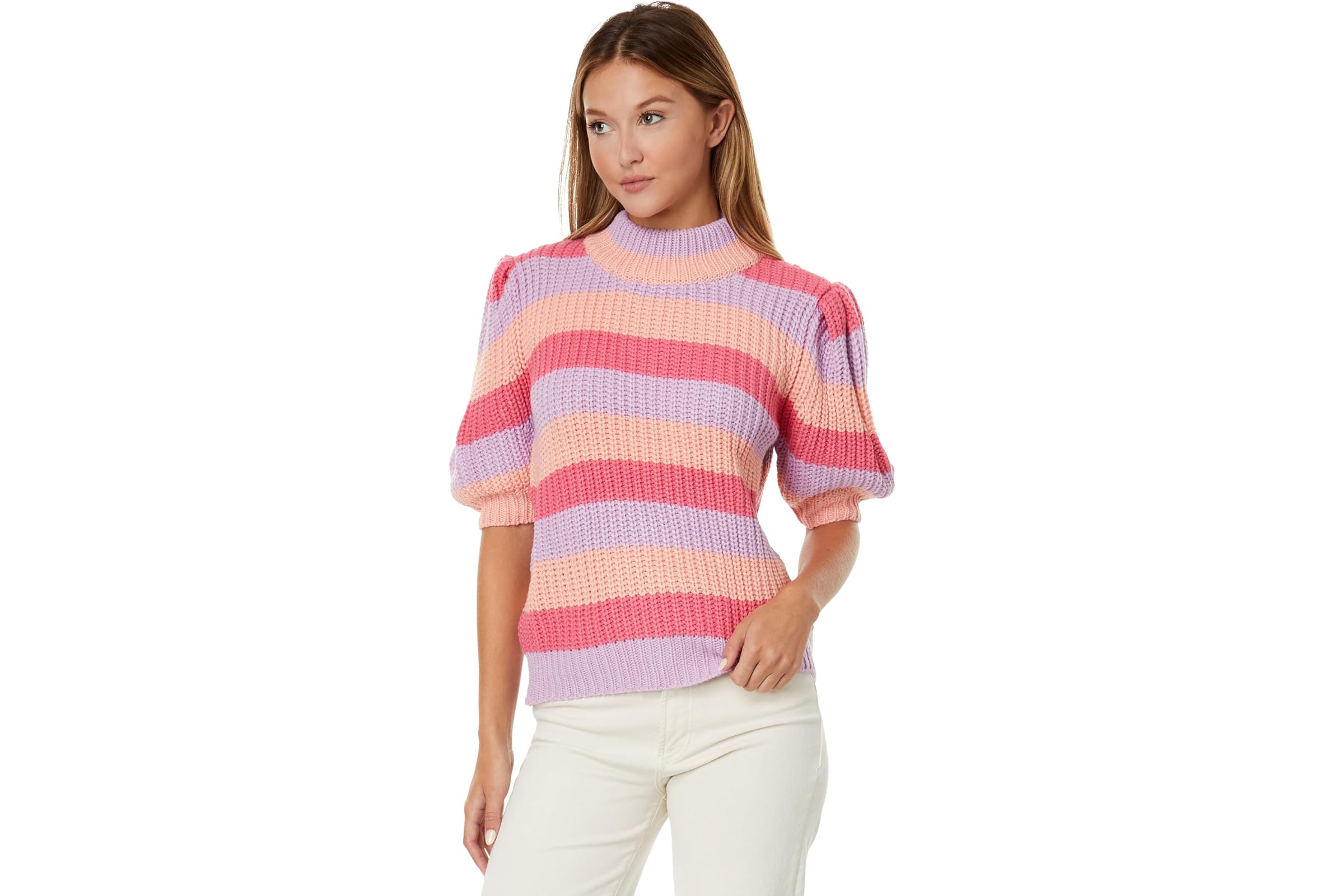 English Factory Stripe Mock Neck Sweater 13590₽