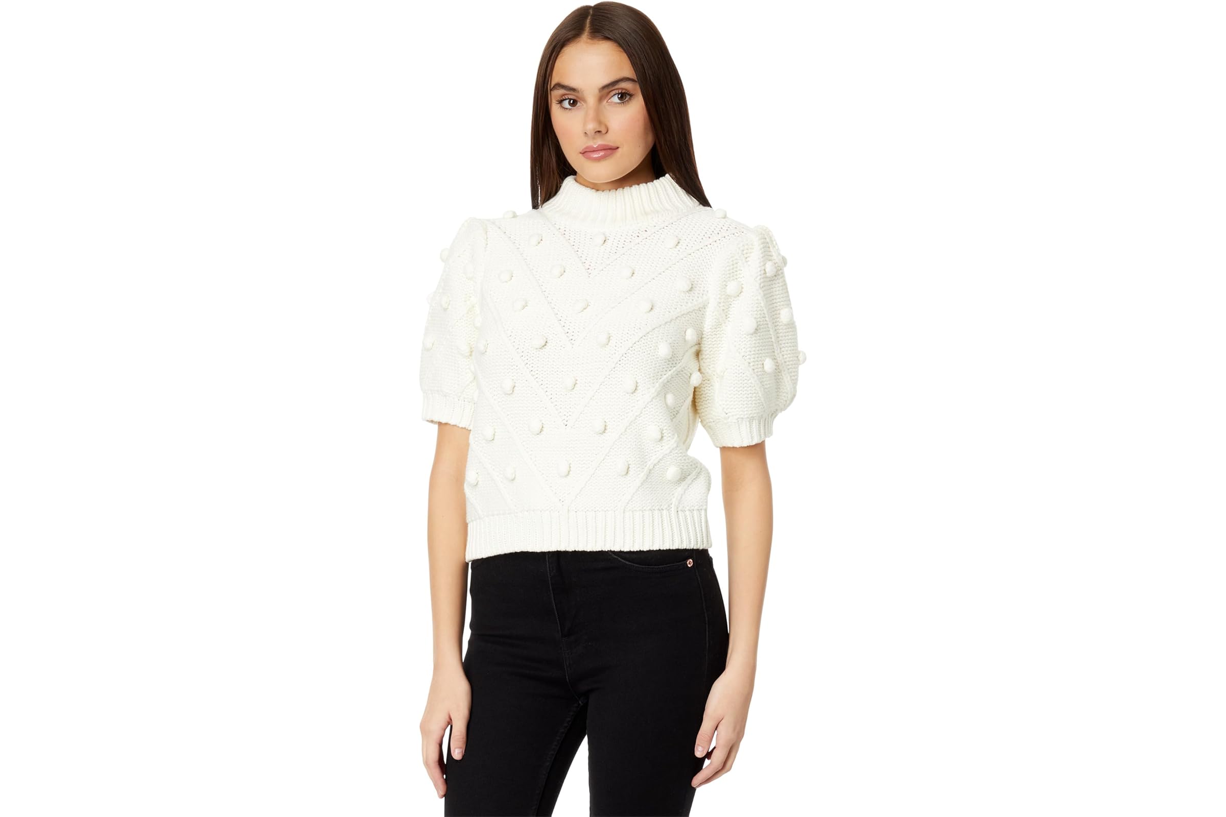 English Factory Pom-Pom Puff Sleeve Sweater 20590₽