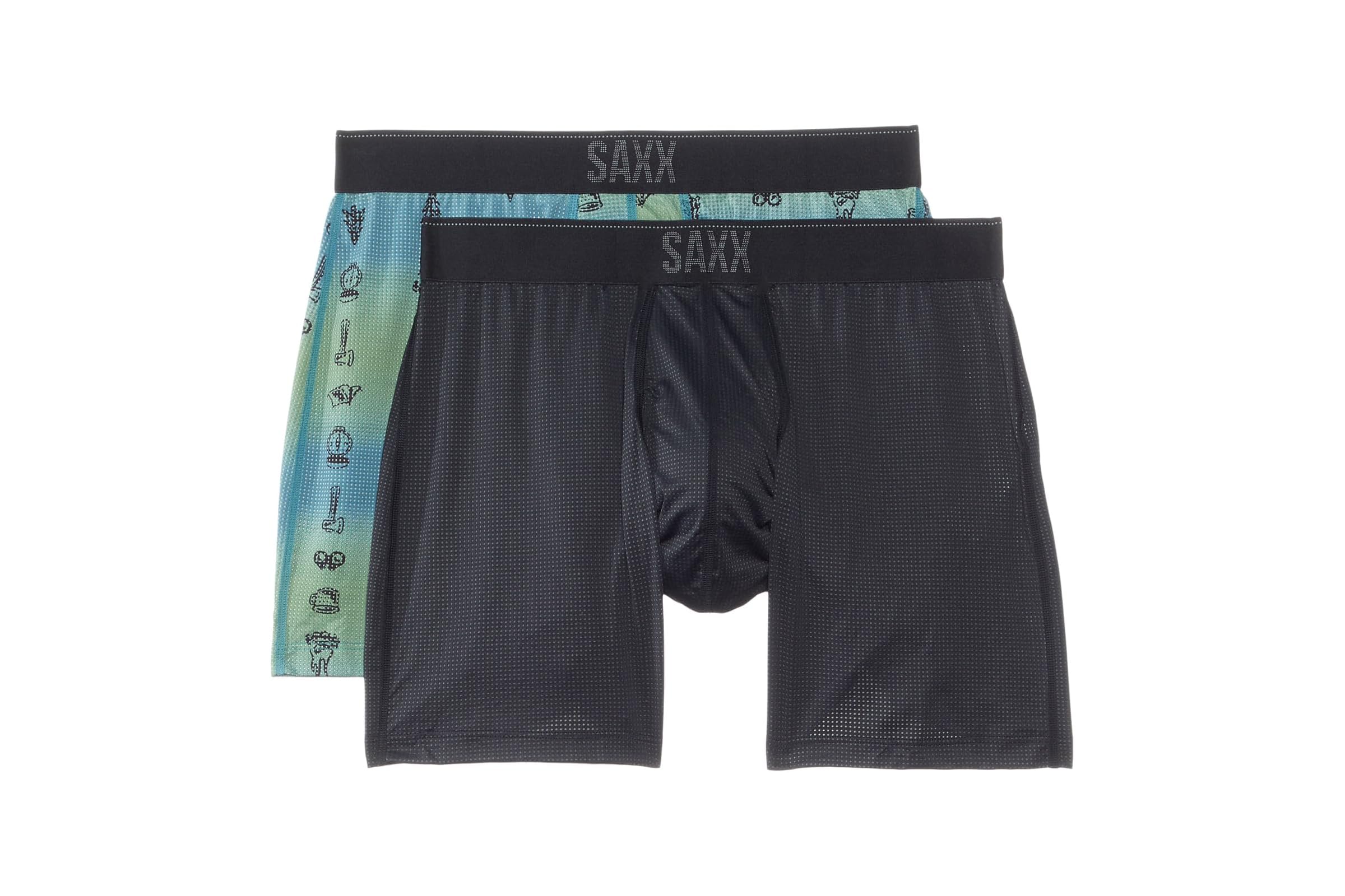 SAXX UNDERWEAR Quest Quick Dry Mesh Boxer Brief Fly 2-Pack