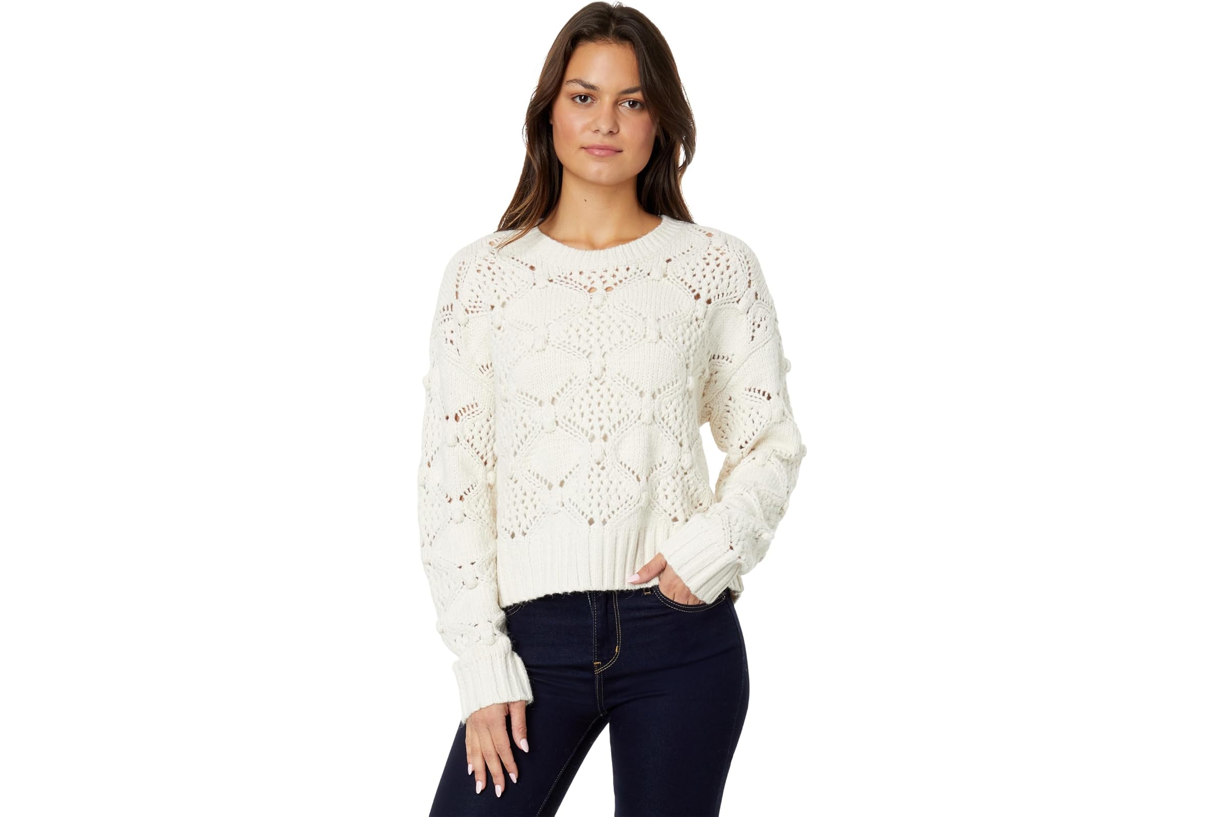 Lucky Brand Open Stitch Pullover Sweater 7790₽