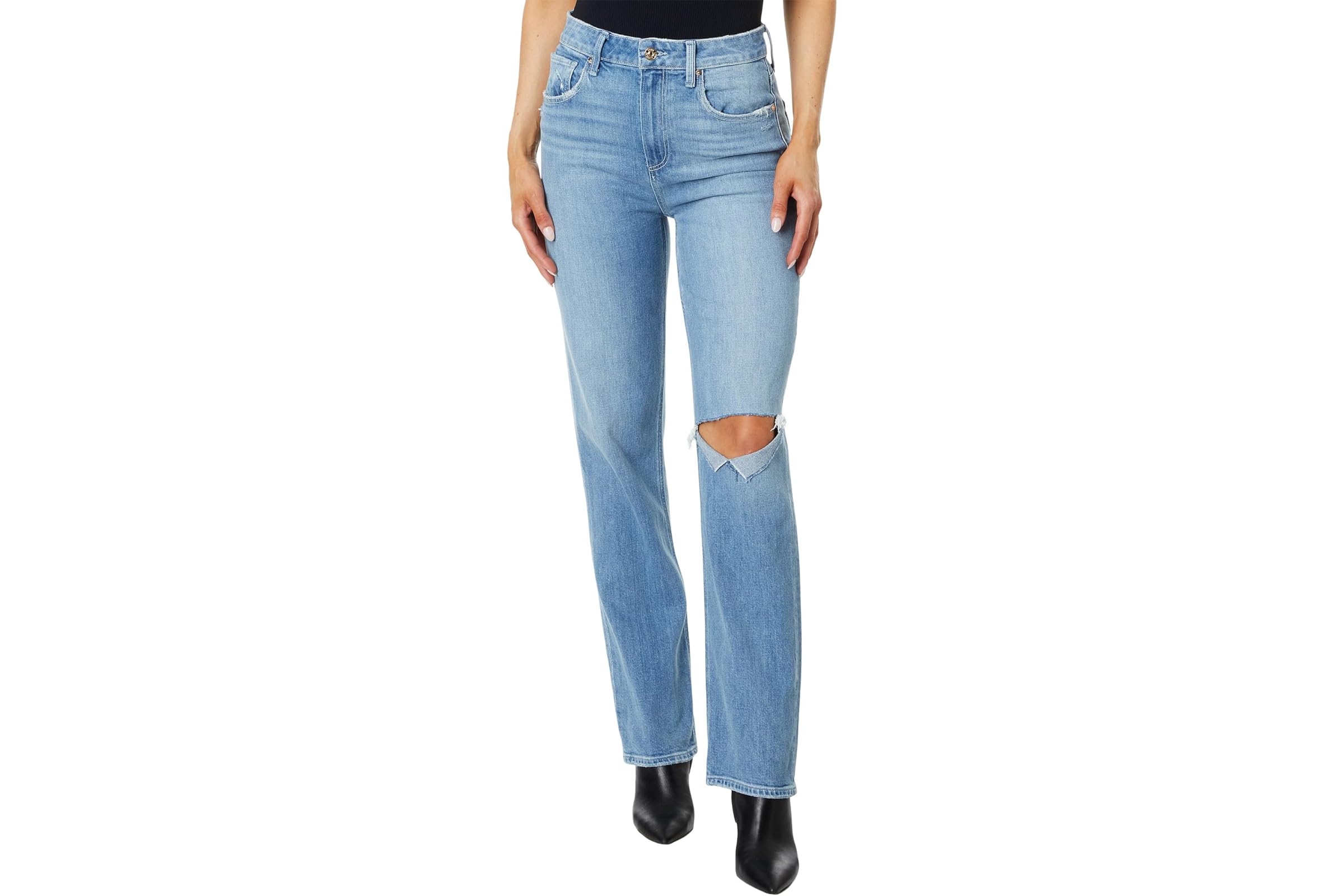 Paige Stella Straight 31 Seamed Beltloops in Fascinate Destructed 22390₽