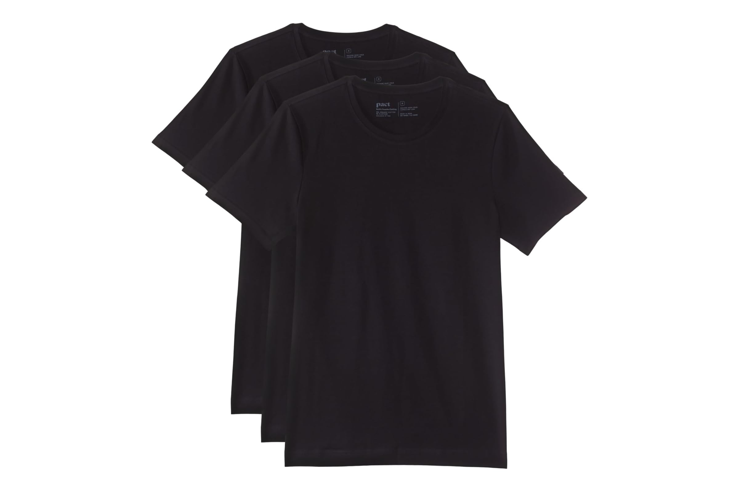 PACT Cool-Stretch Crew Undershirt 3-Pack