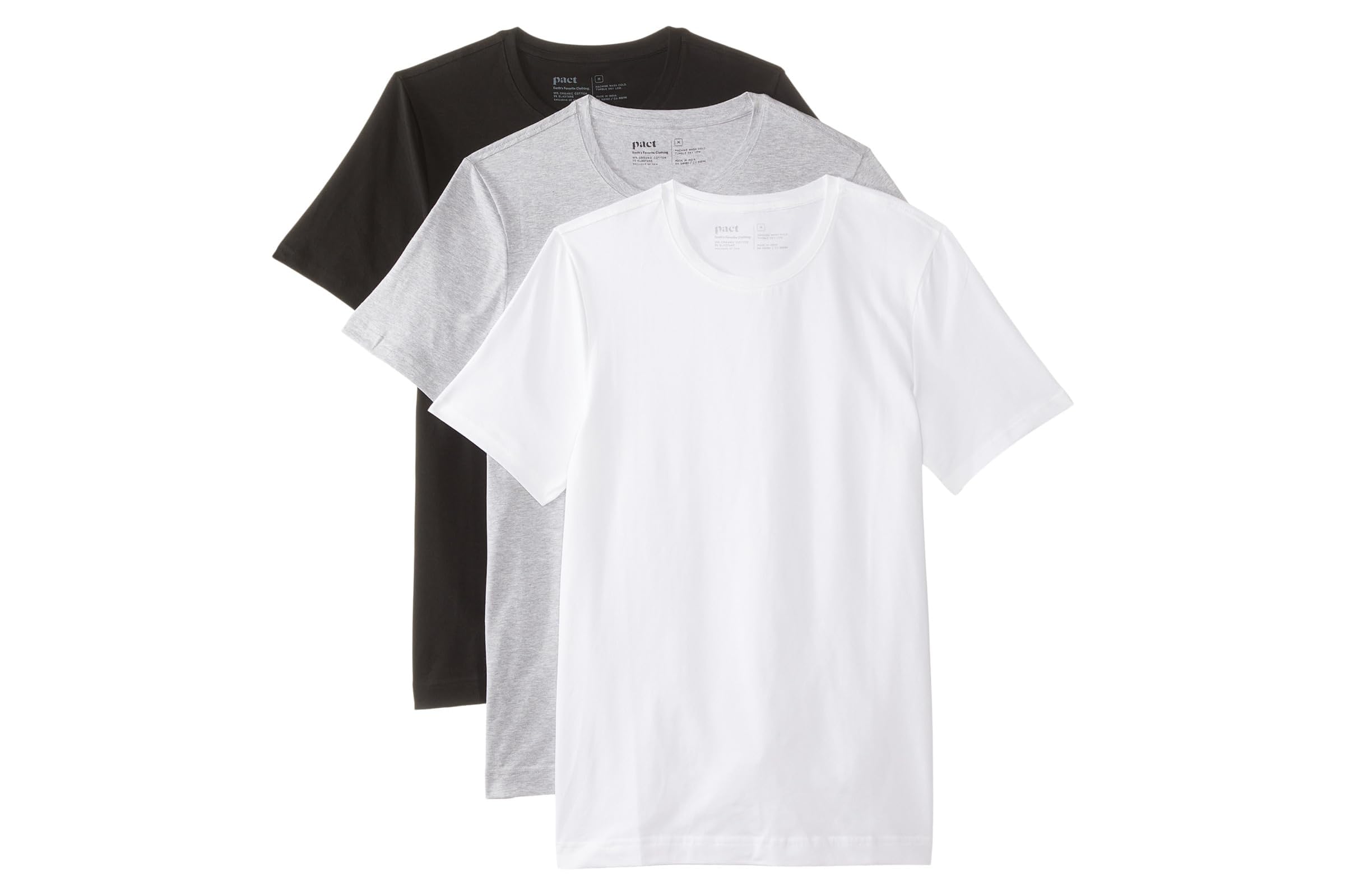 PACT Cool-Stretch Crew Undershirt 3-Pack