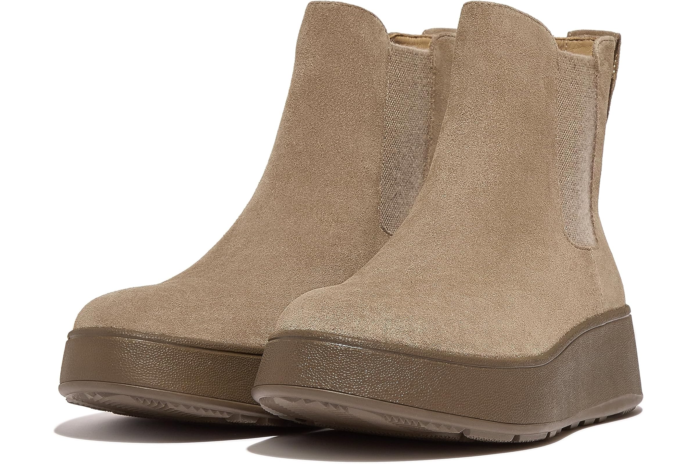 FitFlop F-Mode Suede Flatform Chelsea Boots 2-Tone Elastic 27190₽