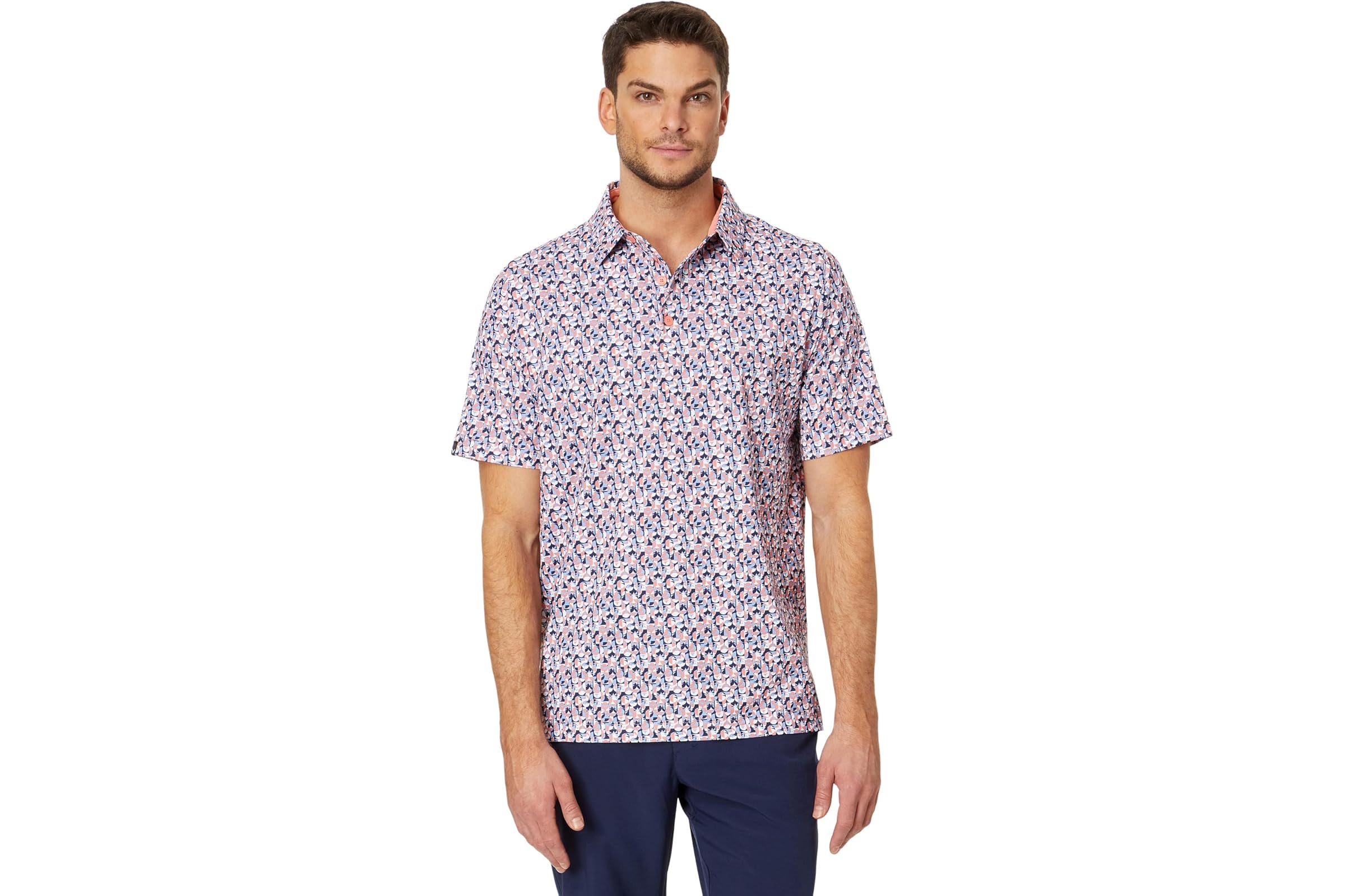 Callaway Trademark Abstract Golf Ball Print Polo