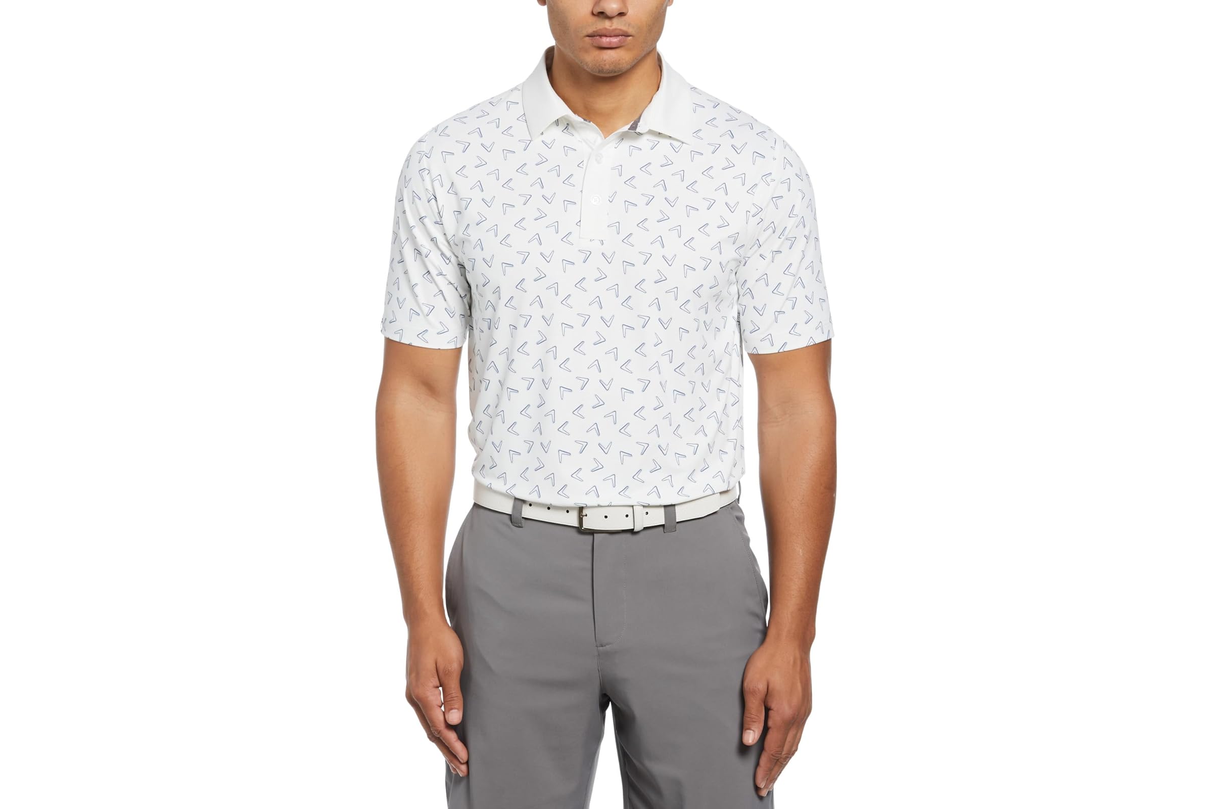 Callaway Painted Chevron Trademark Print Polo