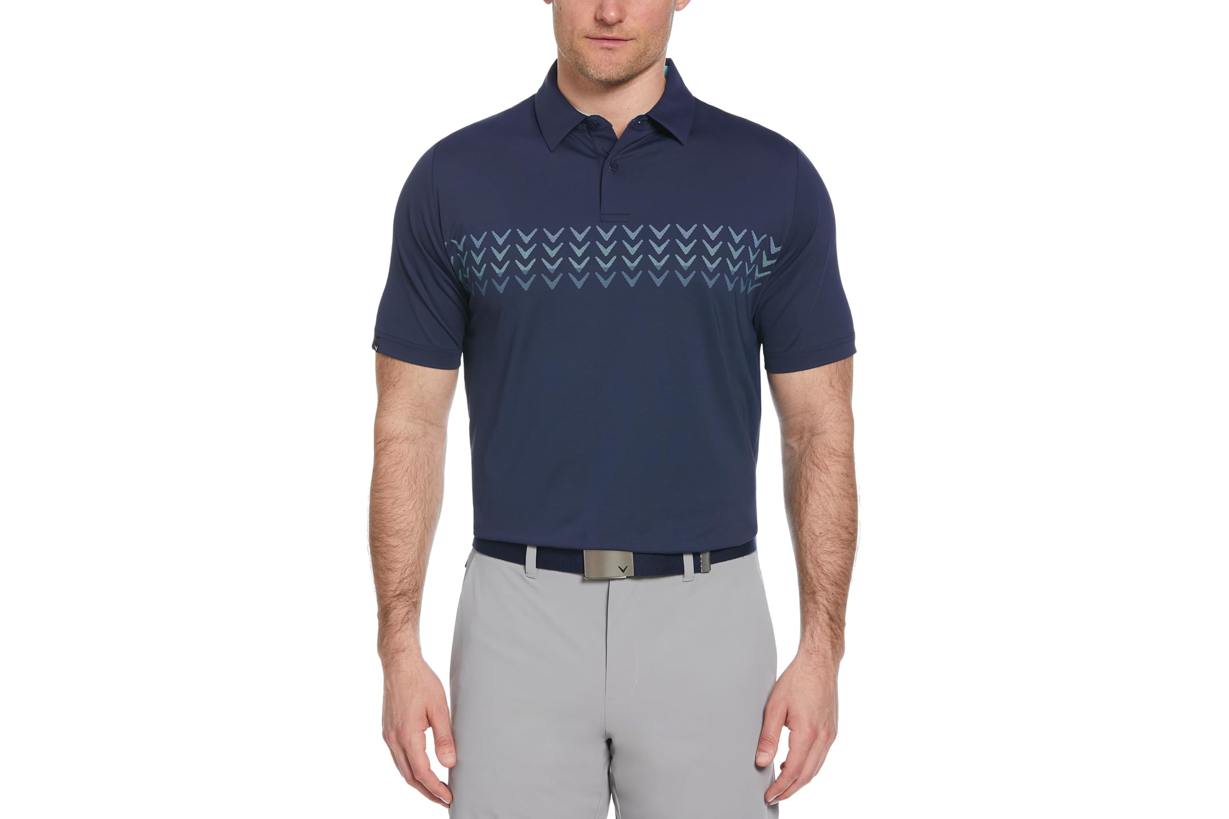 Callaway Trademark Chevron Color Block Polo