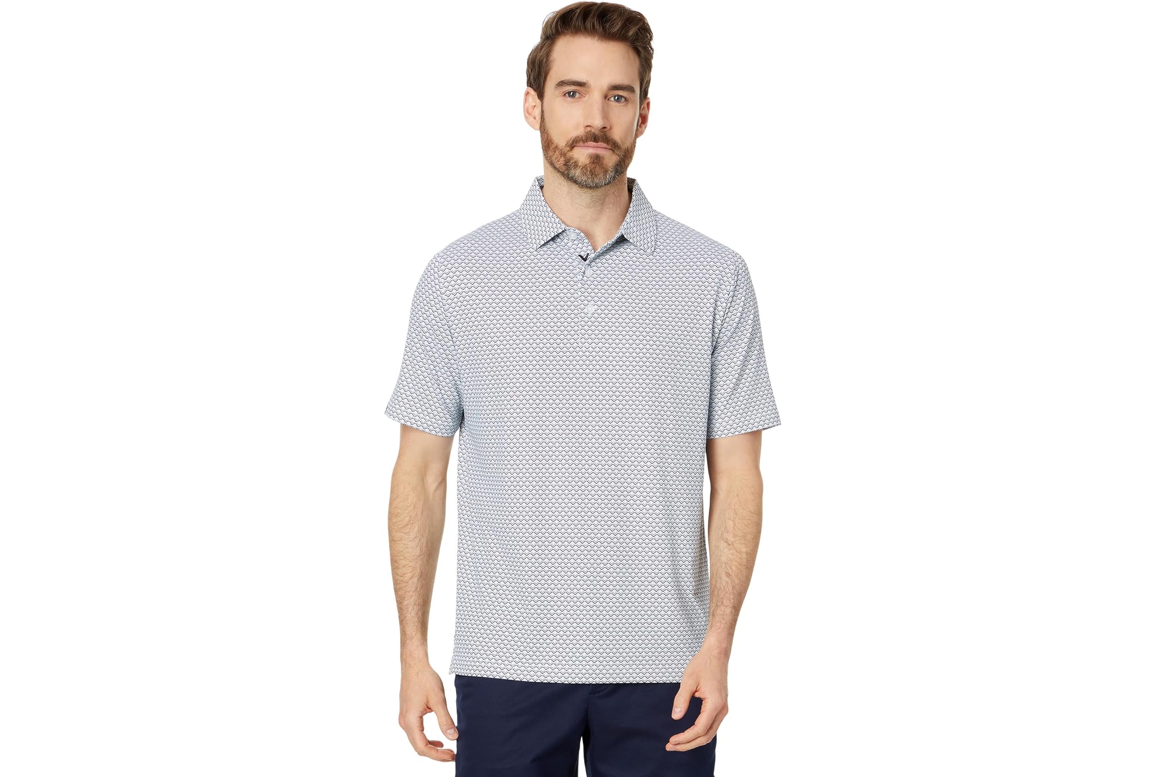 Callaway Gradient Chevron Printed Polo