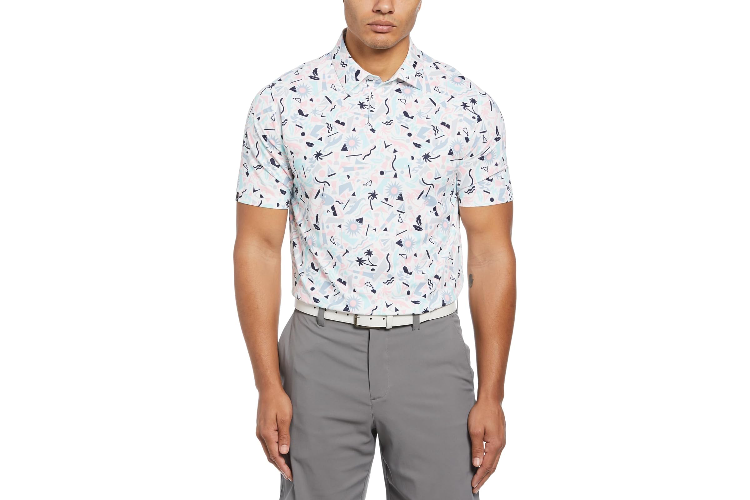 Callaway Florida Abstract Novelty Print Polo