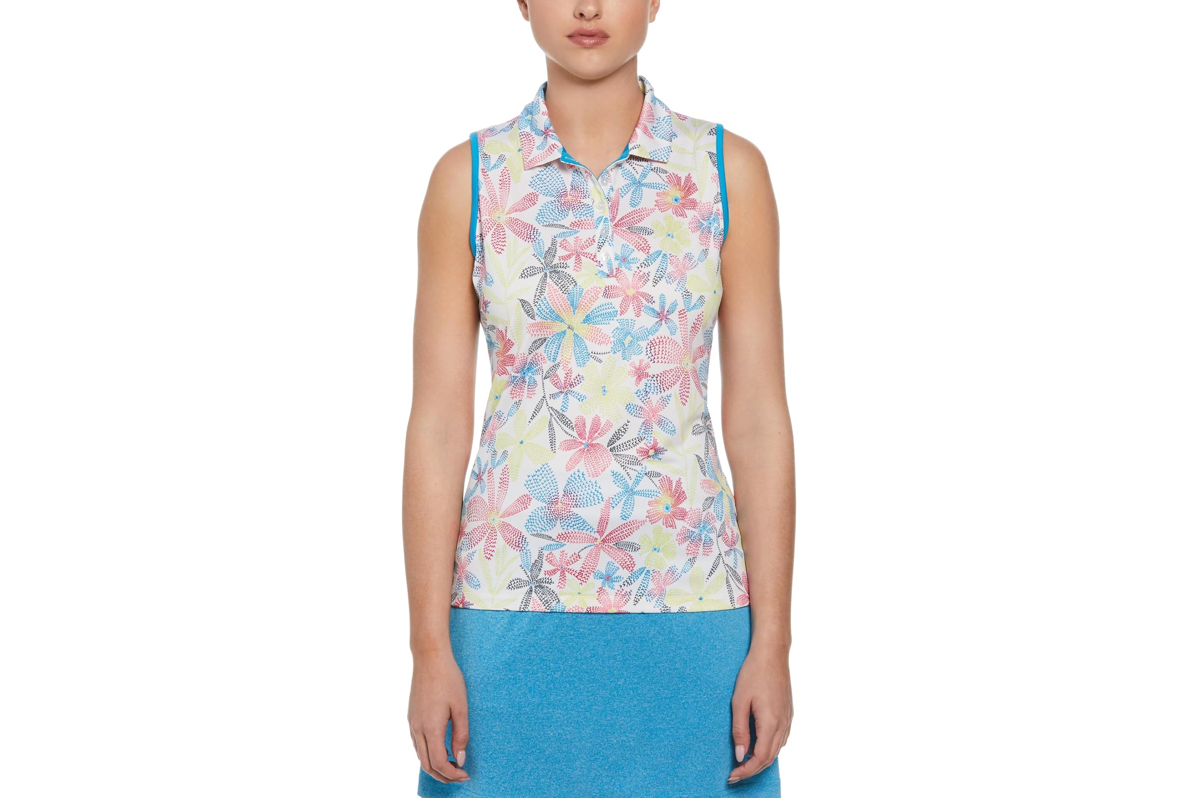 Callaway Chevron Floral Sleeveless Polo 3890₽