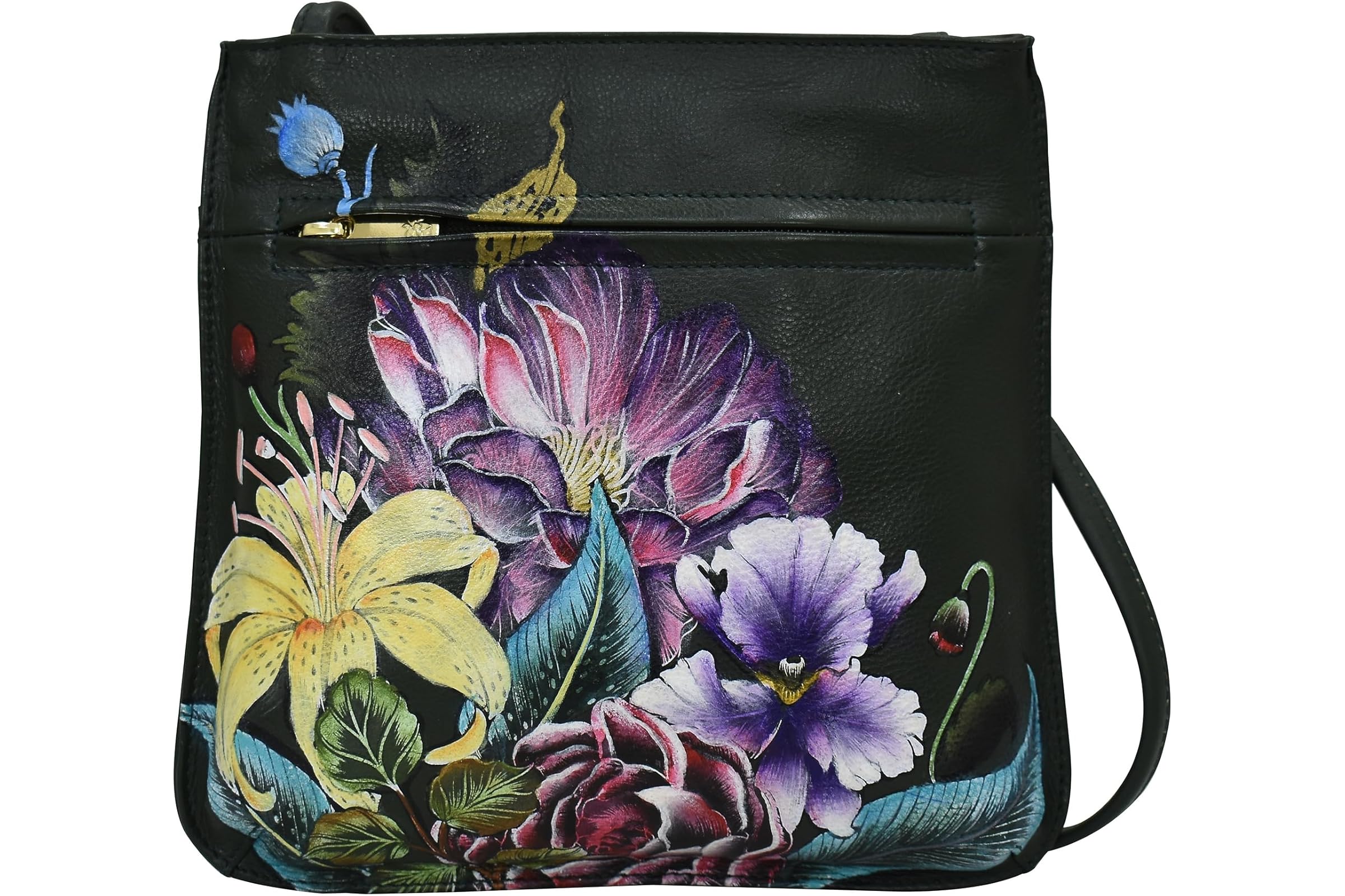 Anuschka Slim Crossbody with Front Zip 452