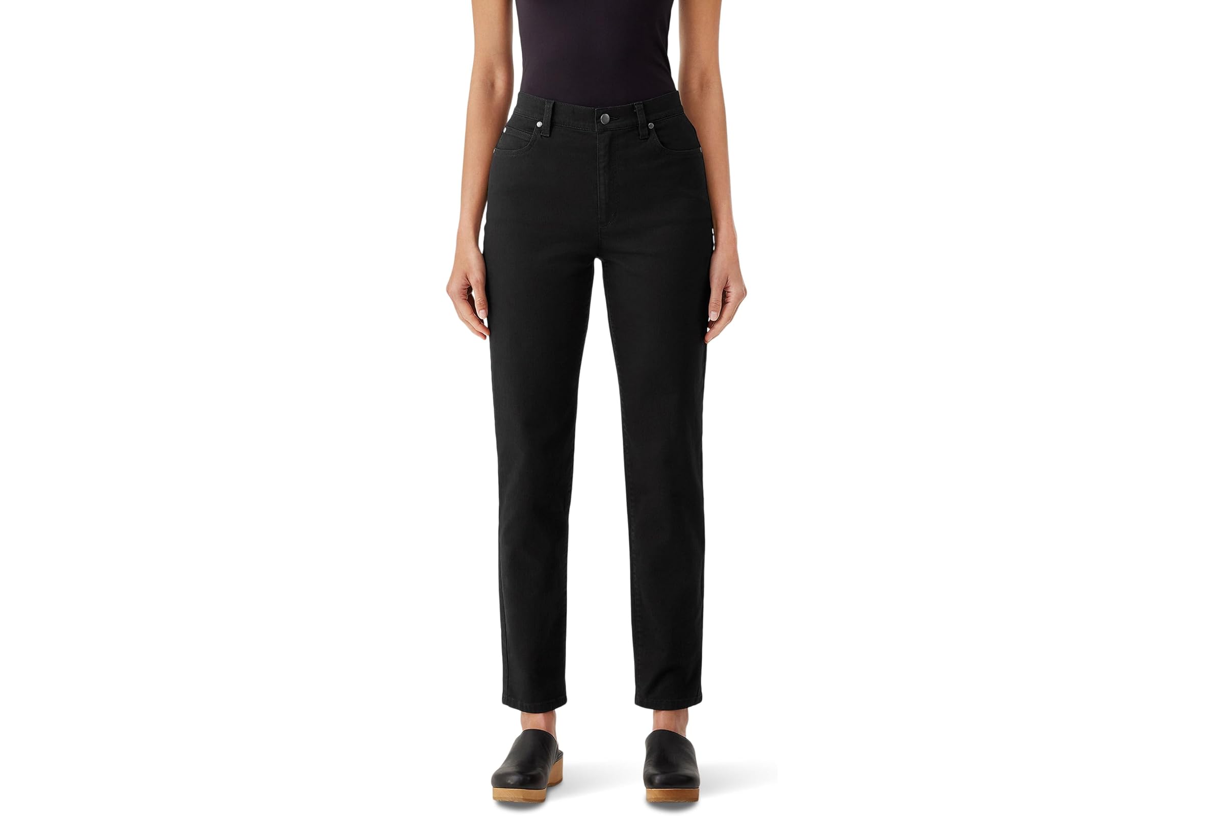 Eileen Fisher High Waisted Slim Full Length Jeans
