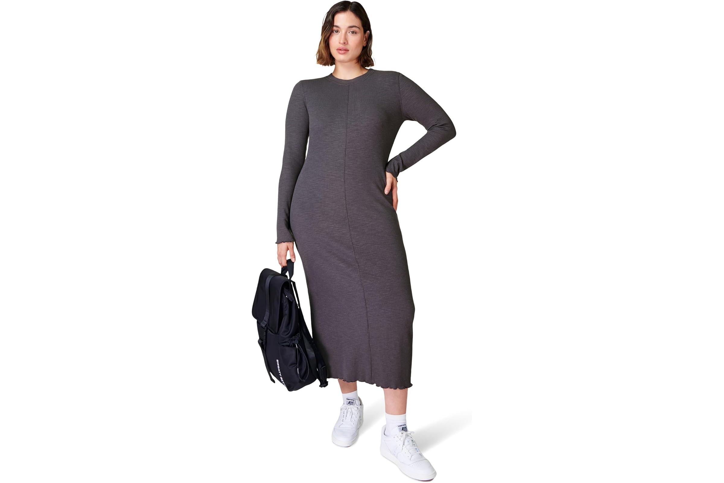 Sweaty Betty Ribbed Long Sleeve Midi Dress 15290₽