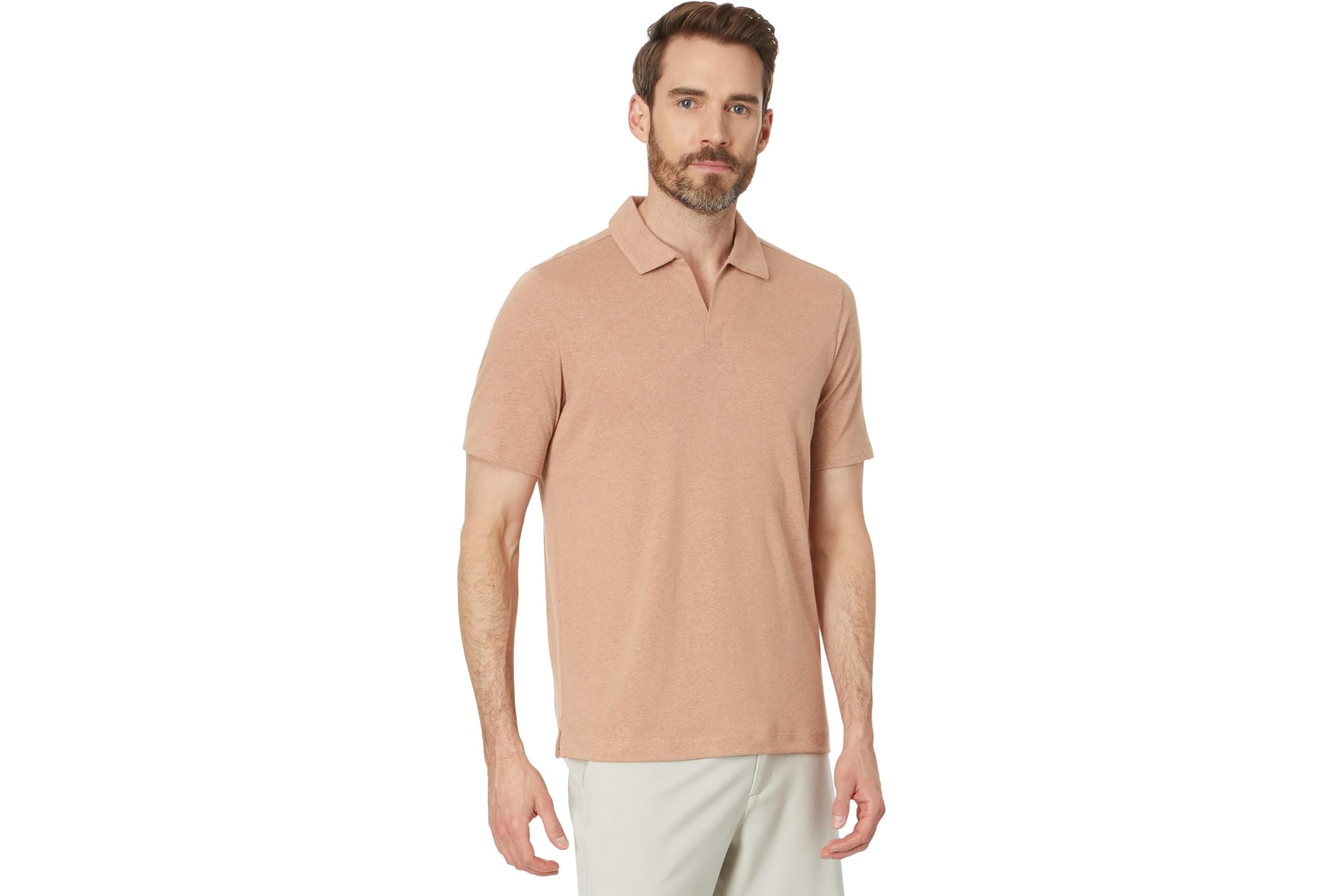 Johnston - Murphy Linen V-Neck Polo