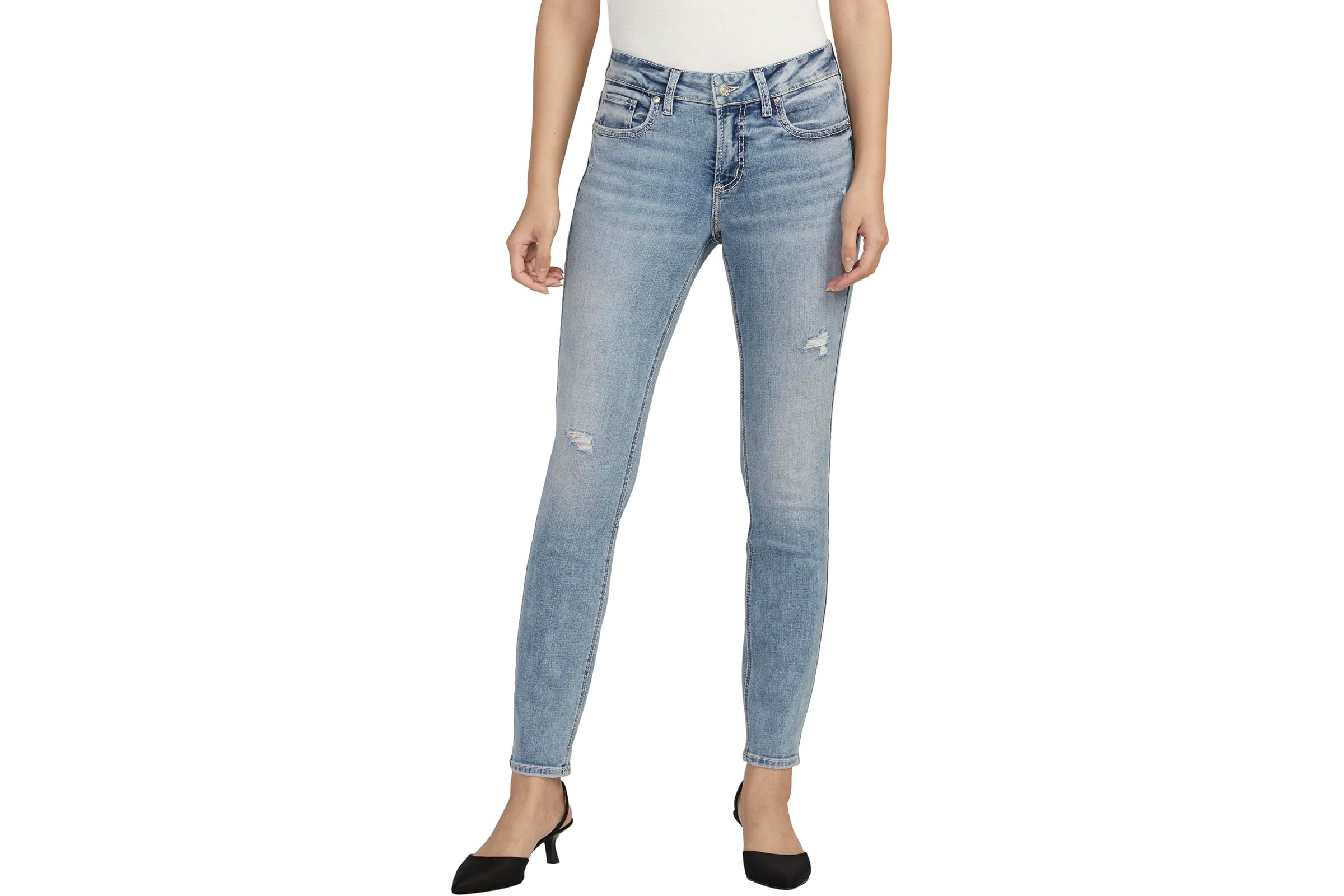 Джинсы Silver Jeans Co Elyse Mid Rise Comfort Fit Skinny Jeans L03116ECF240 13590₽