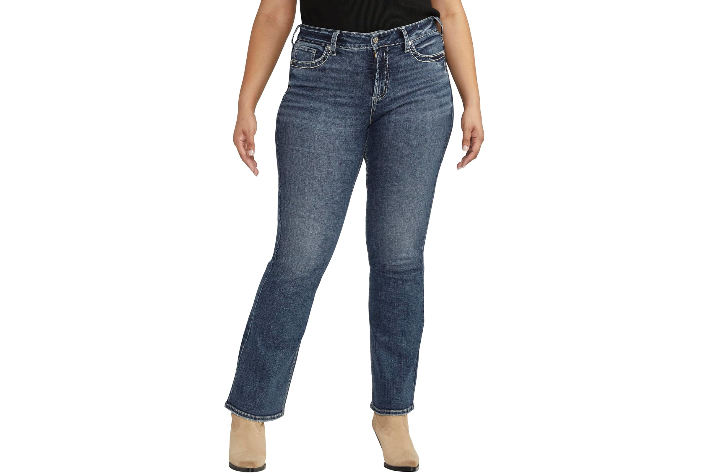 Silver Jeans Co Plus Size Suki Mid Rise Curvy Fit Bootcut Jeans W93719ECF365 15690₽