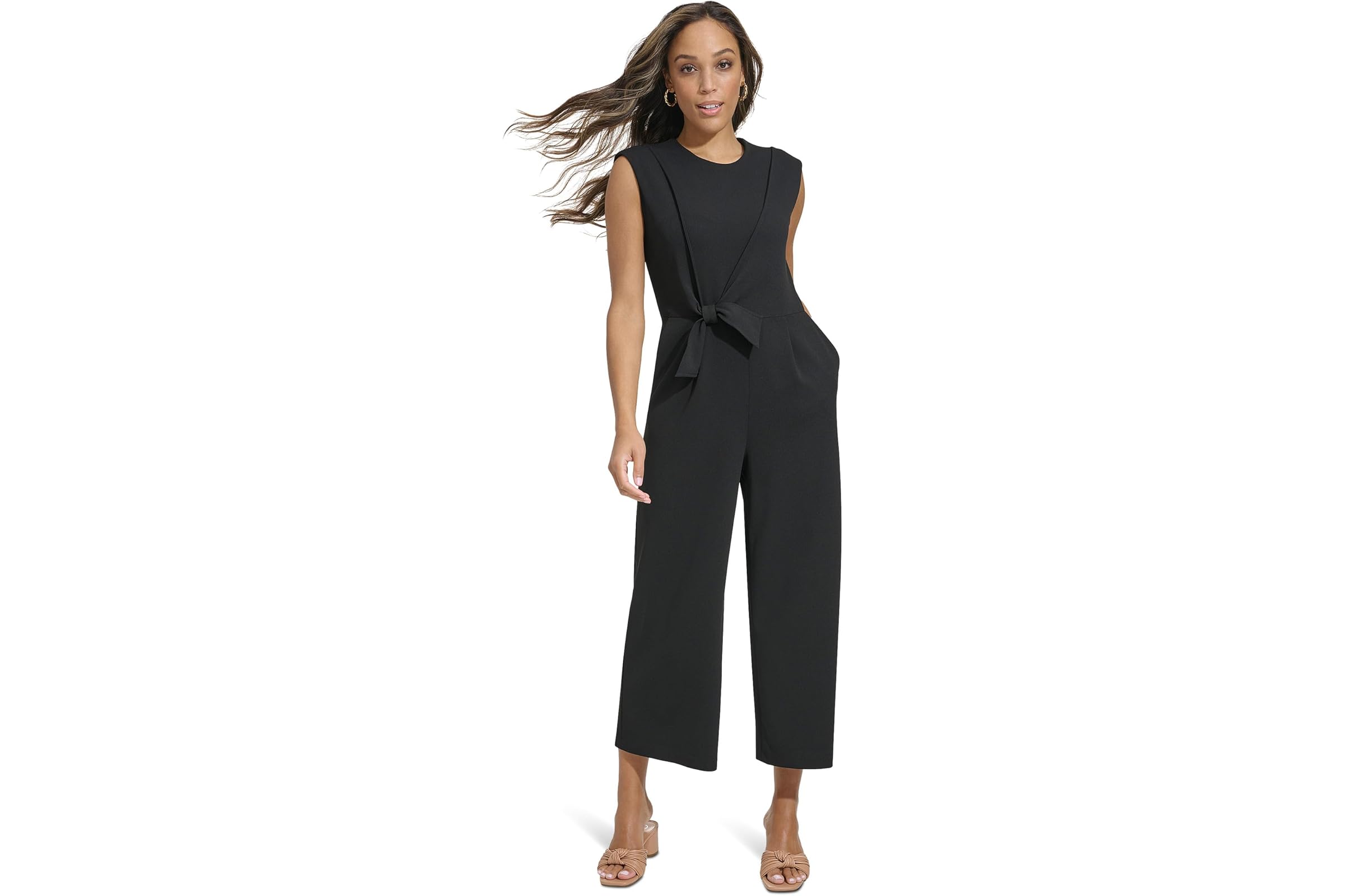 Calvin Klein Wide Leg Jumpsuit with Knitted Side Detail 26190₽