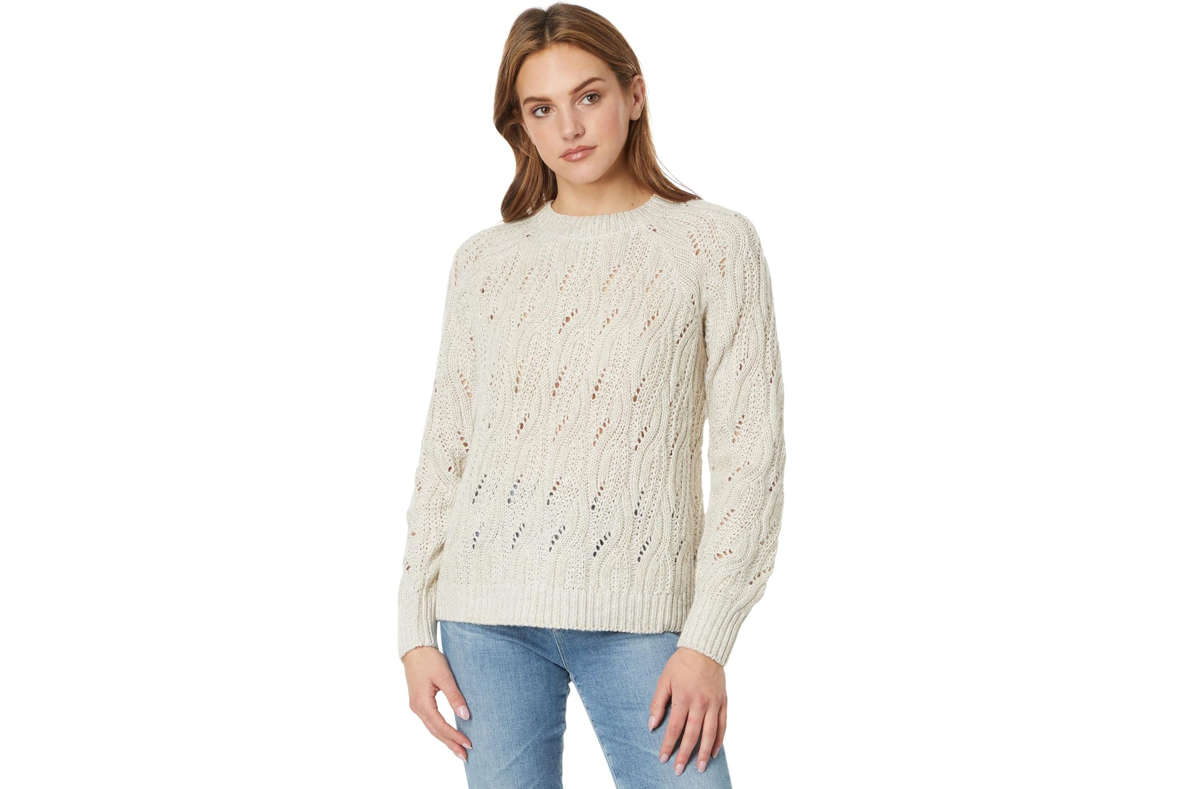 Lucky Brand Cable Stitch Shine Pullover 11090₽
