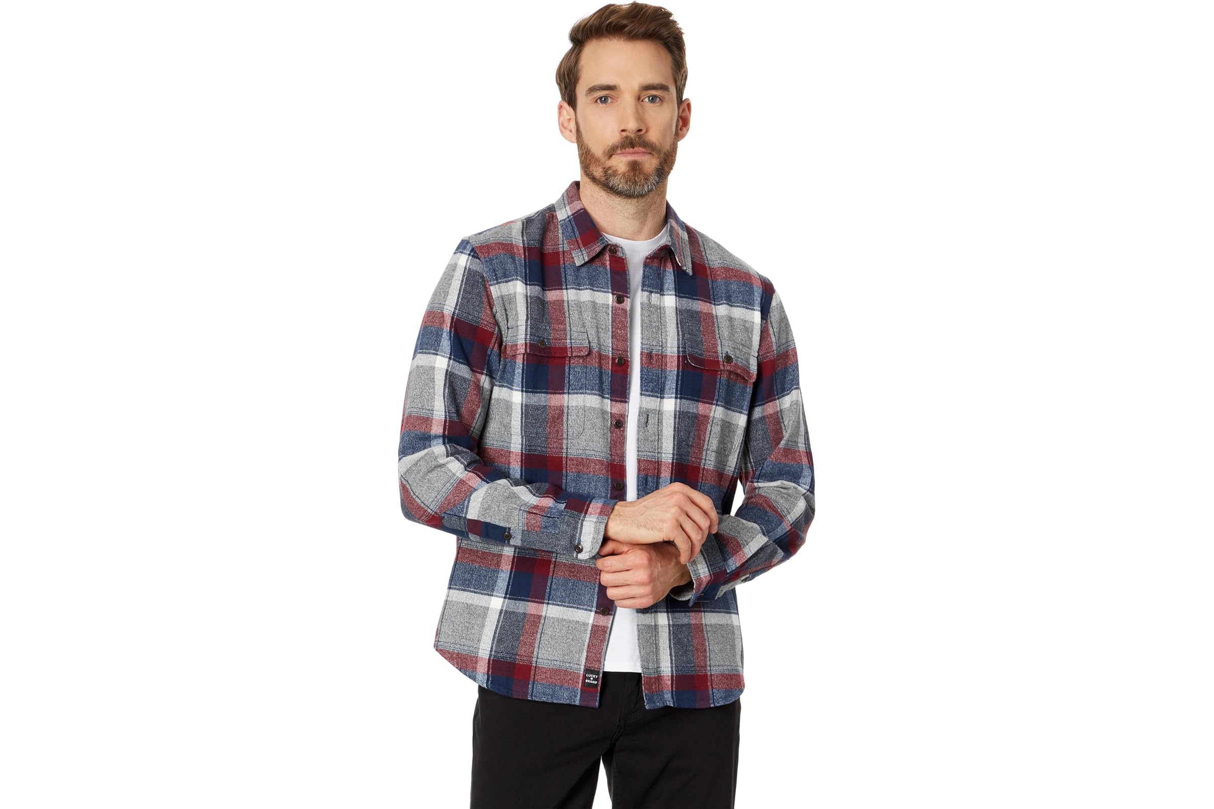 Lucky Brand Plaid Workwear Long Sleeve Flannel Top 11690₽