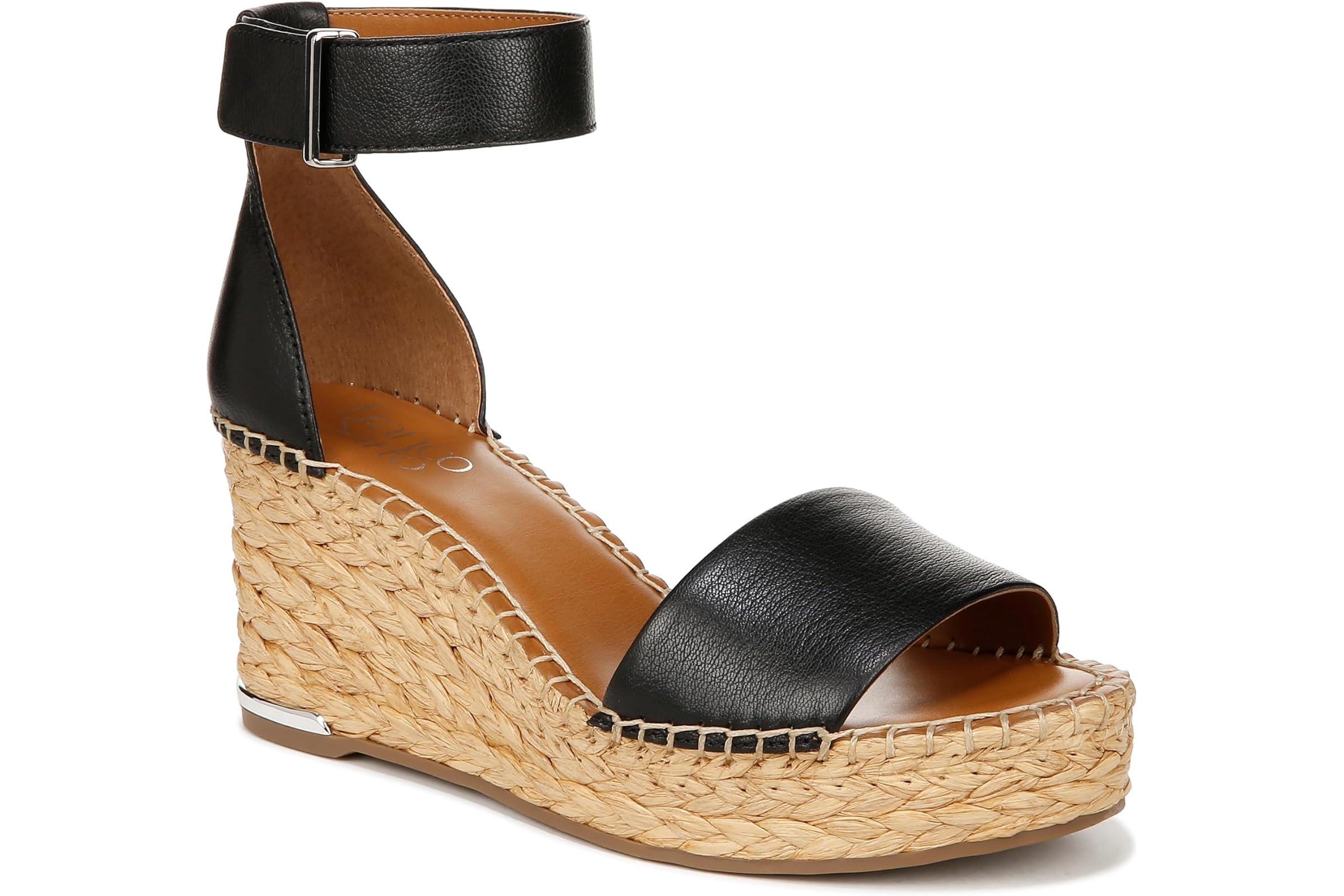 Franco Sarto Clemens Raffia Espadrille Wedge Heel Sandals