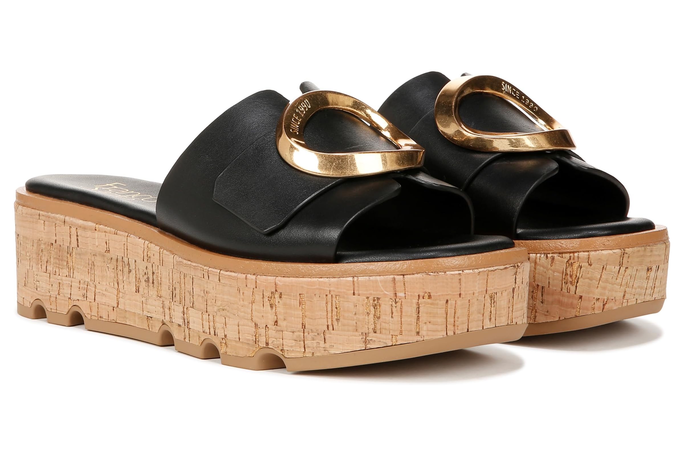 Franco Sarto Hoda Cork Platform Slide Sandals