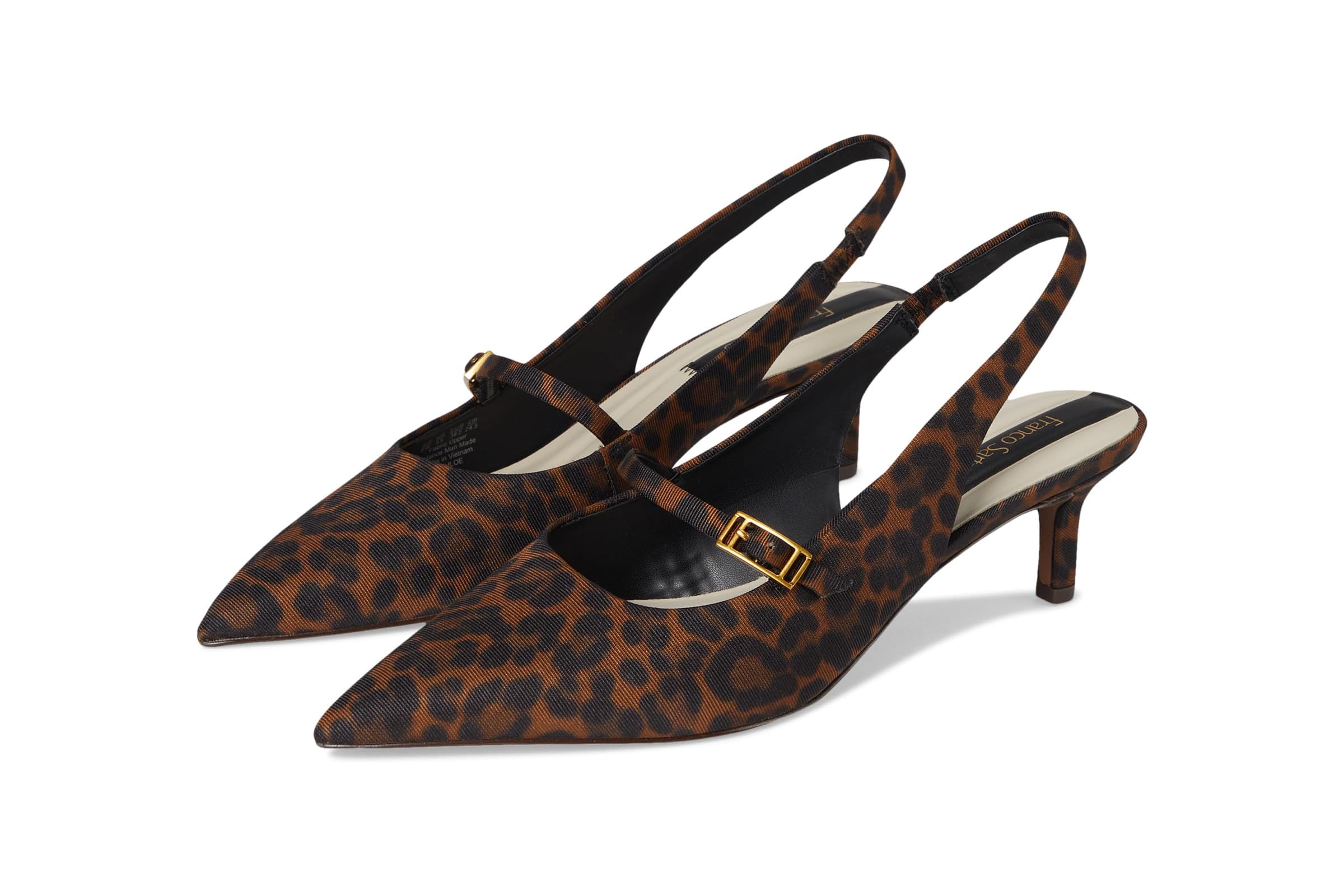 Franco Sarto Khloe Pointed Toe Slingback Kitten Heel