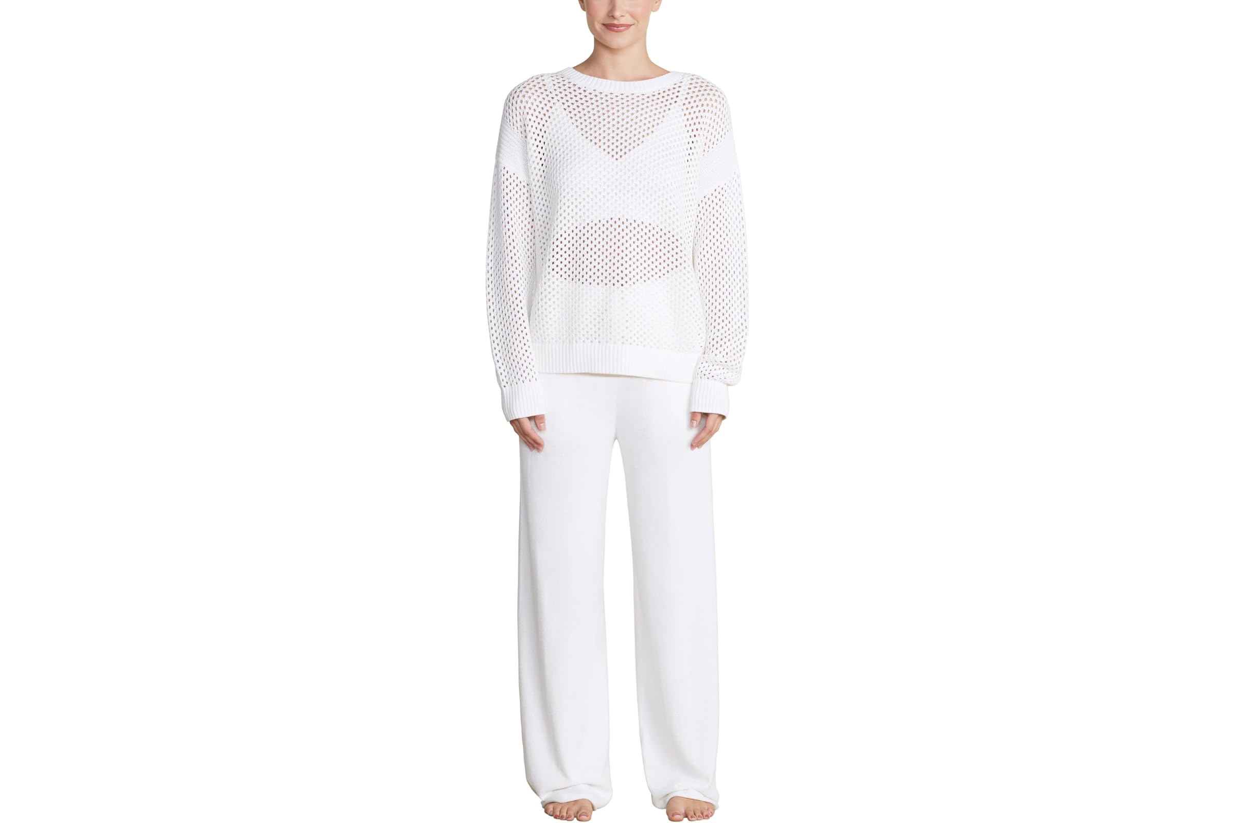 Barefoot Dreams Sunbleached Open Stitch Pullover 24090₽