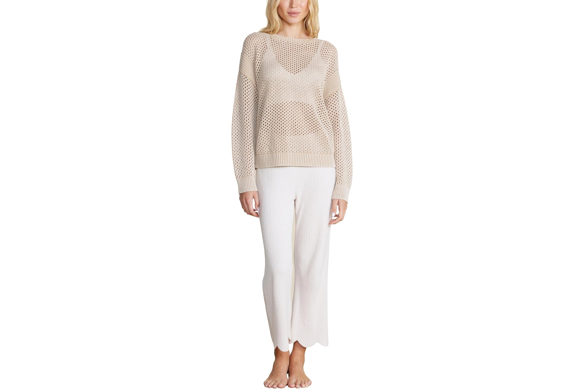 Barefoot Dreams Sunbleached Open Stitch Pullover 17490₽