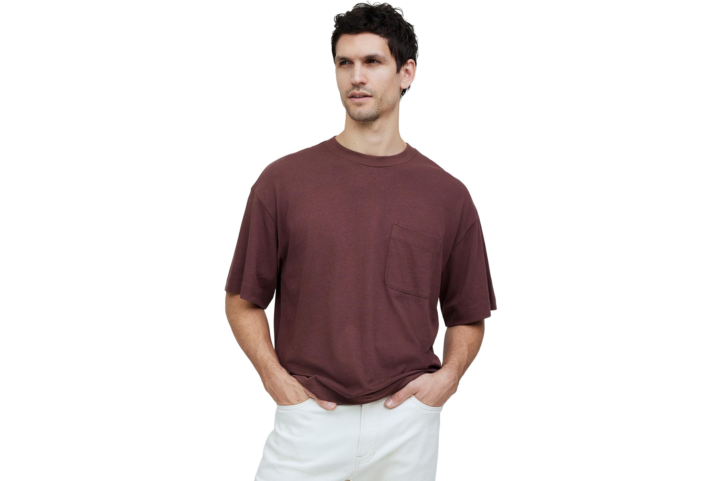 Мужская рубашка Madewell Cotton-Linen Blend Boxy Tee 7490₽