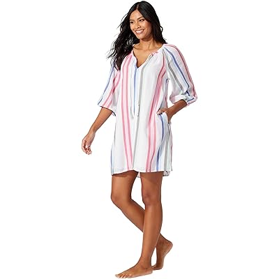 Купальник Tommy Bahama Multi Stampedripe Dobby Square Neck Dress