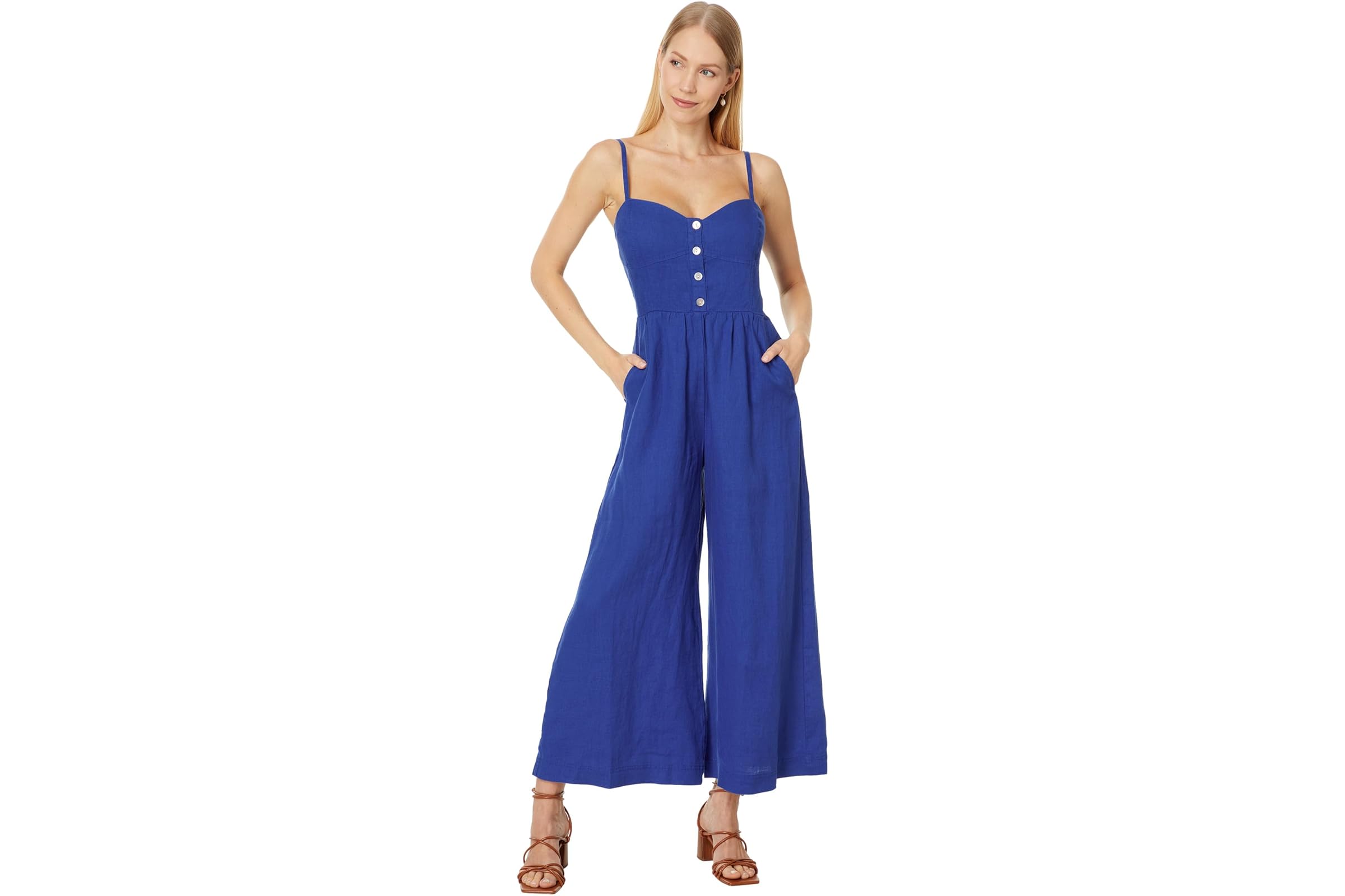 Комбинезон Madewell Sleeveless Wide-Leg Jumpsuit in 100 Linen 20090₽