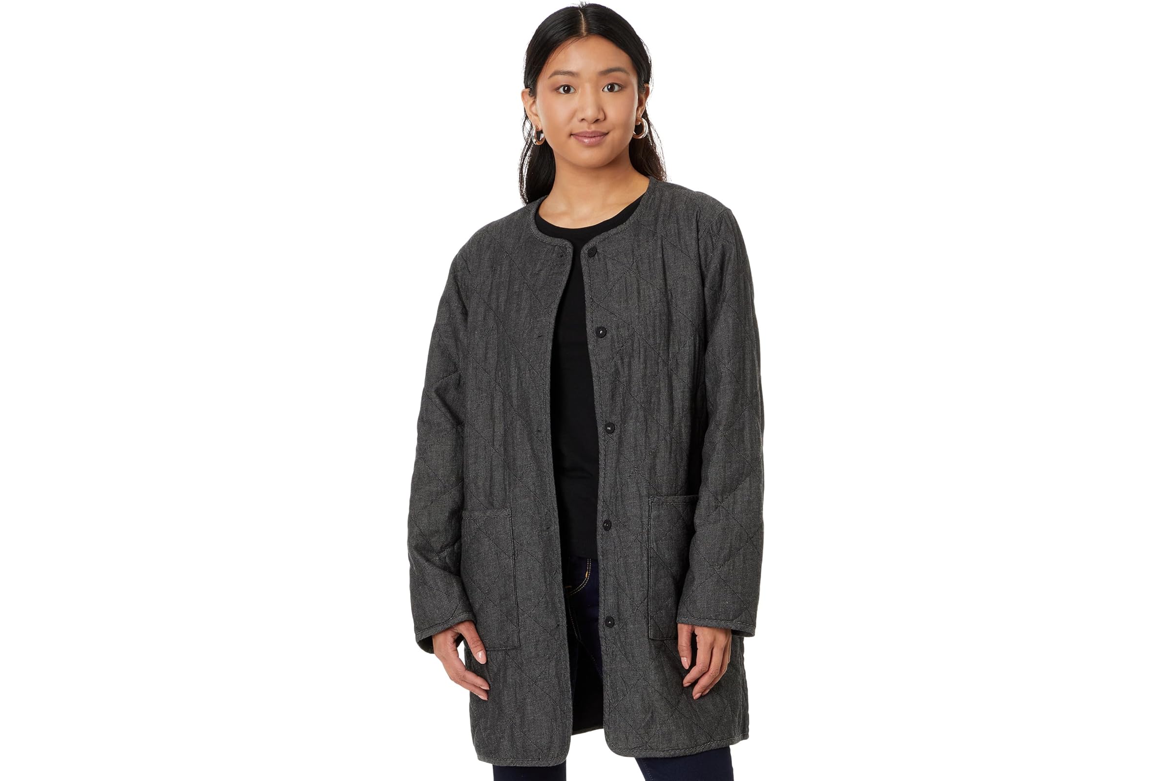 Eileen Fisher Long Quilted Coat 42090₽