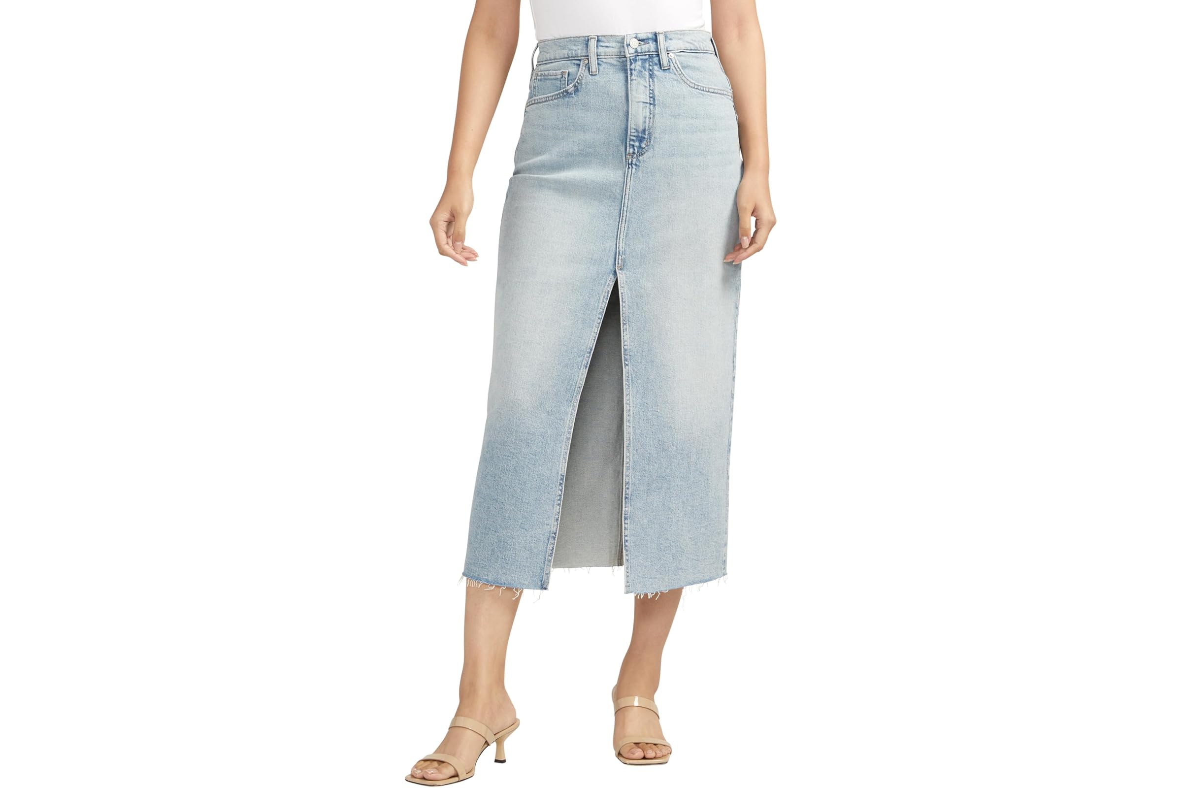 Silver Jeans Co. Denim Midi Skirt L34112ACS174