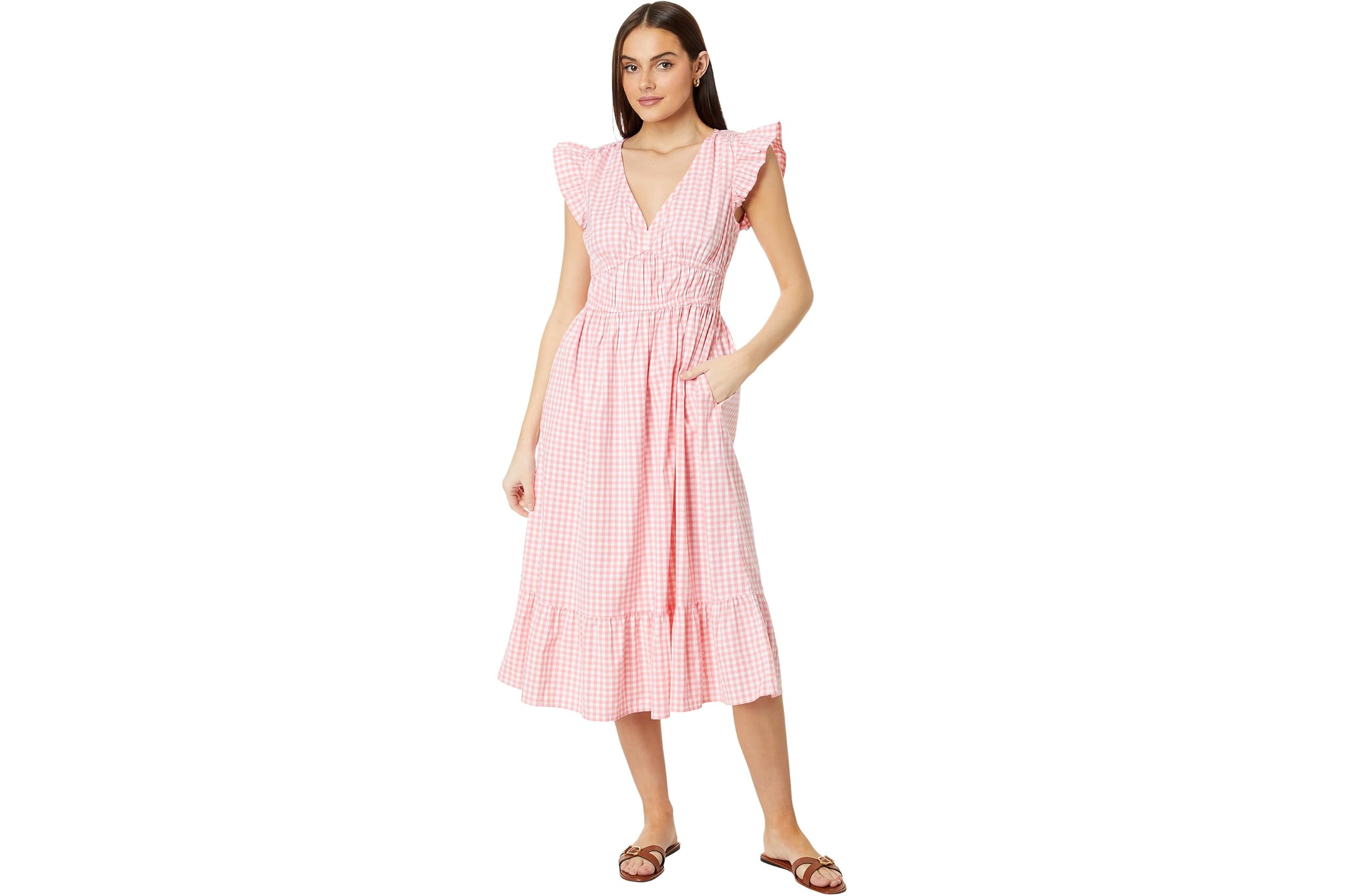 Vineyard Vines Poplin Flutter Midi Dress 31190₽