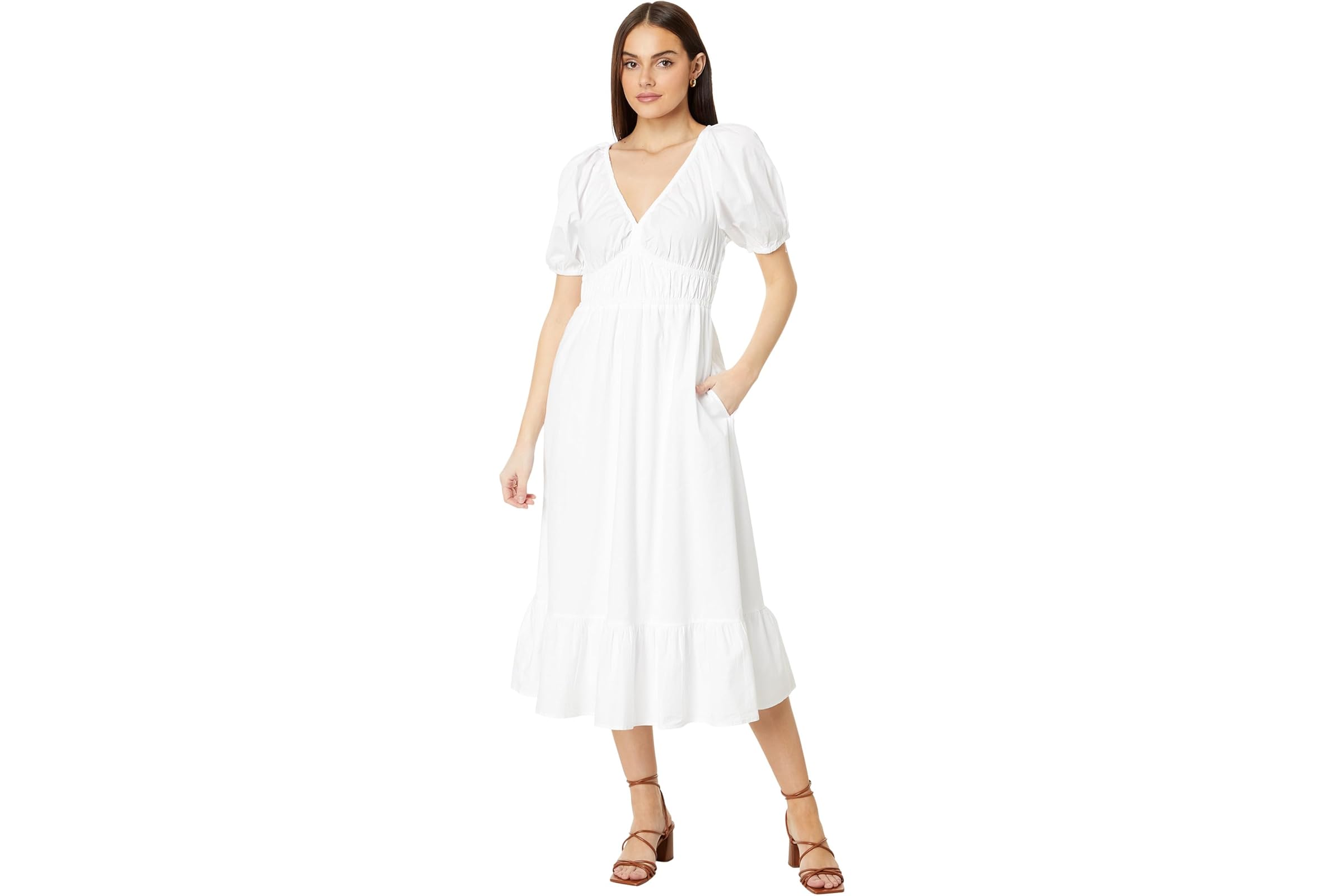 Платье Vineyard Vines Poplin V-Neck Midi Dress 43190₽