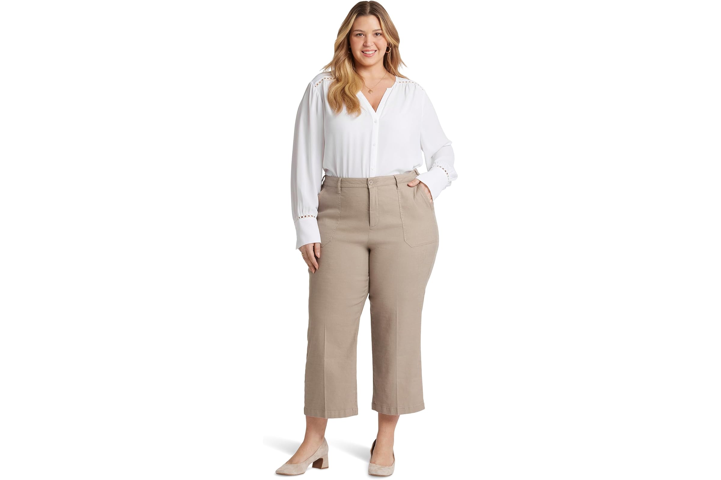 NYDJ Plus Wide Leg Cropped Cargo 11290₽