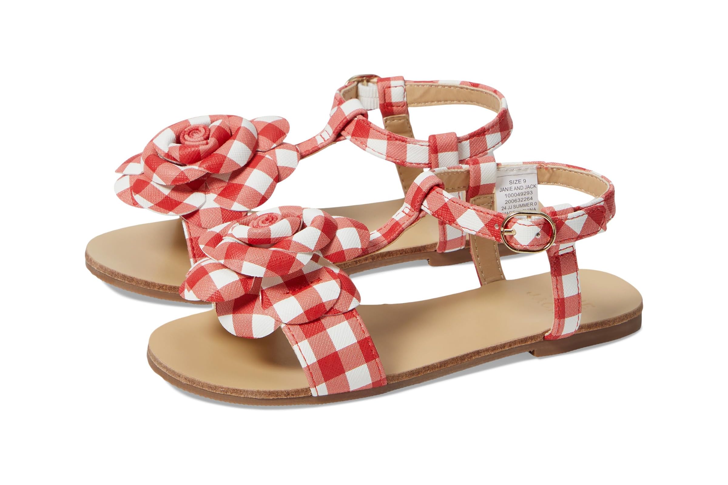 Janie and Jack Gingham Flower Sandal ToddlerLittle KidBig Kid 2290₽