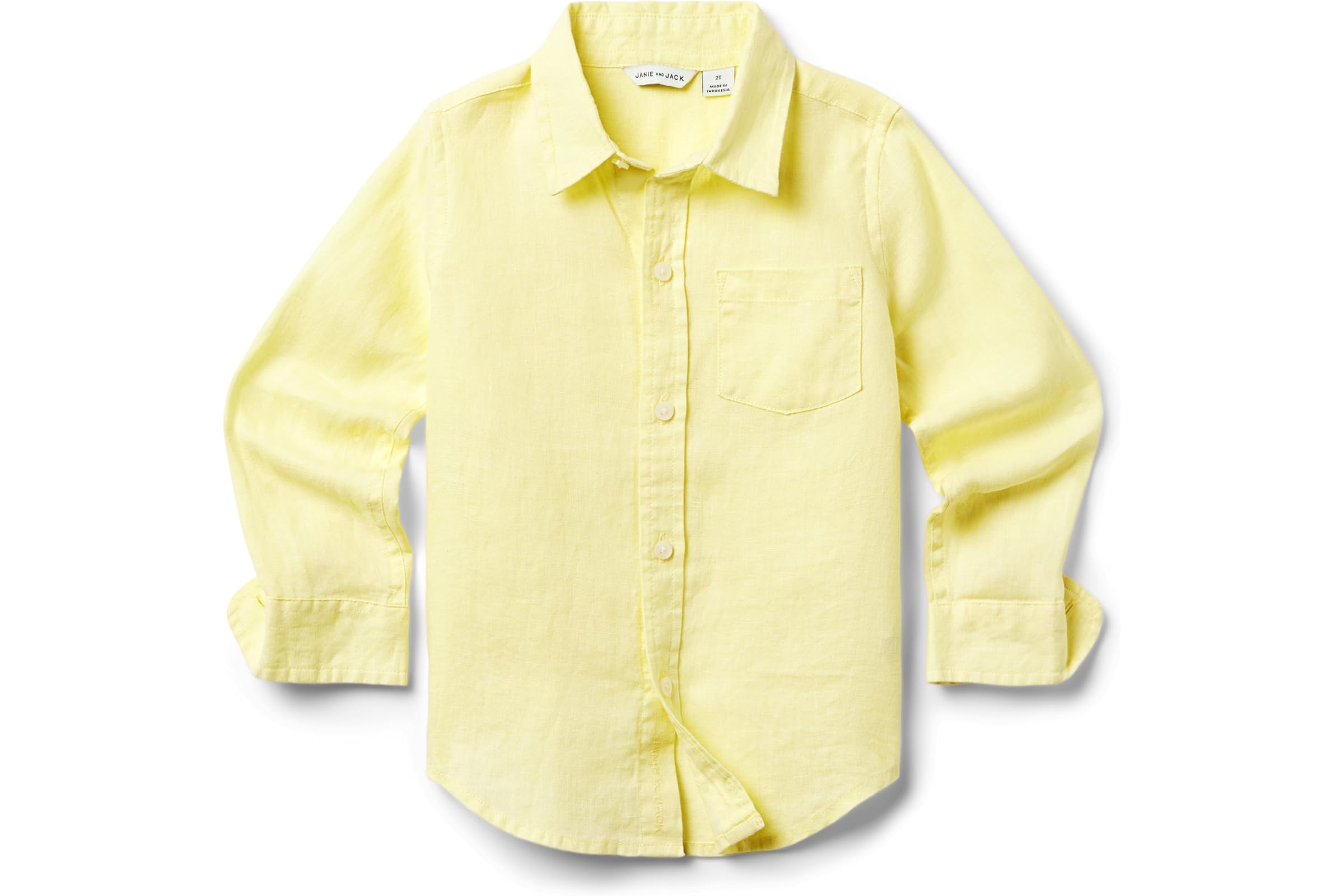 Janie and Jack Linen Roll Up Shirt (Toddler/Little Kids/Big Kids)