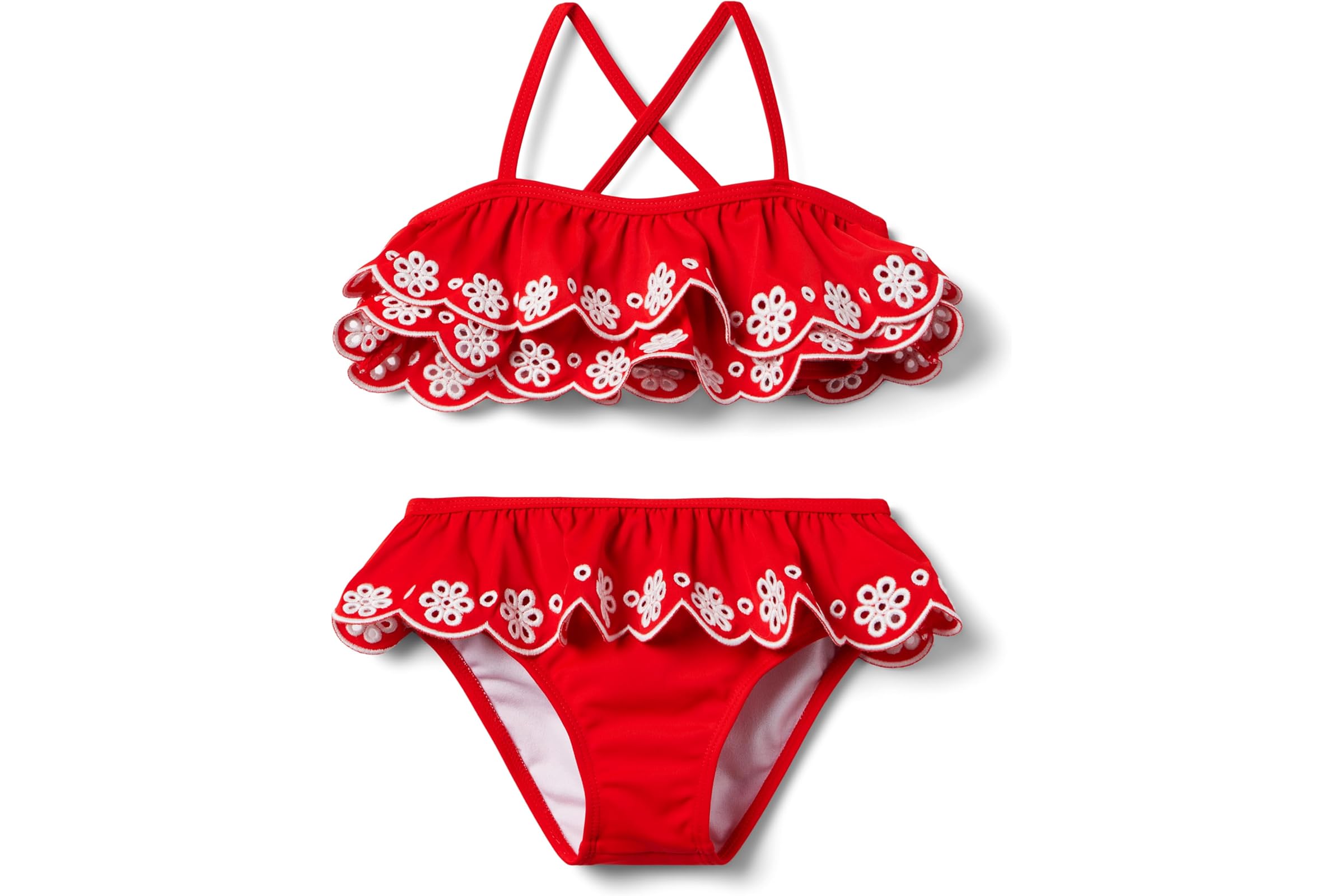 Janie and Jack Eyelet Two Piece Swimsuit ToddlerLittle KidsBig Kids 8490₽