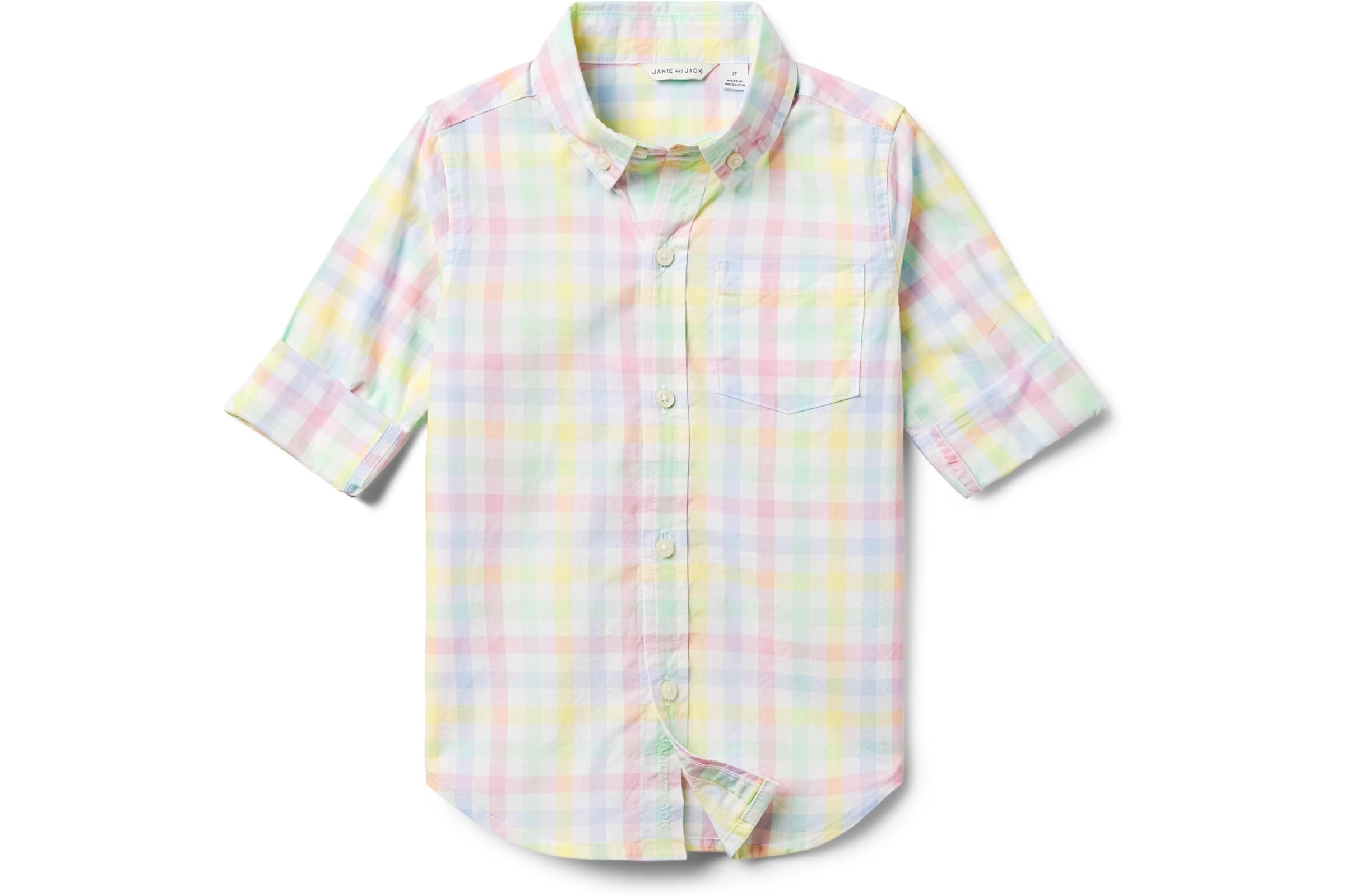 Janie and Jack Gingham Button Down Shirt (Toddler/Little Kids/Big Kids)