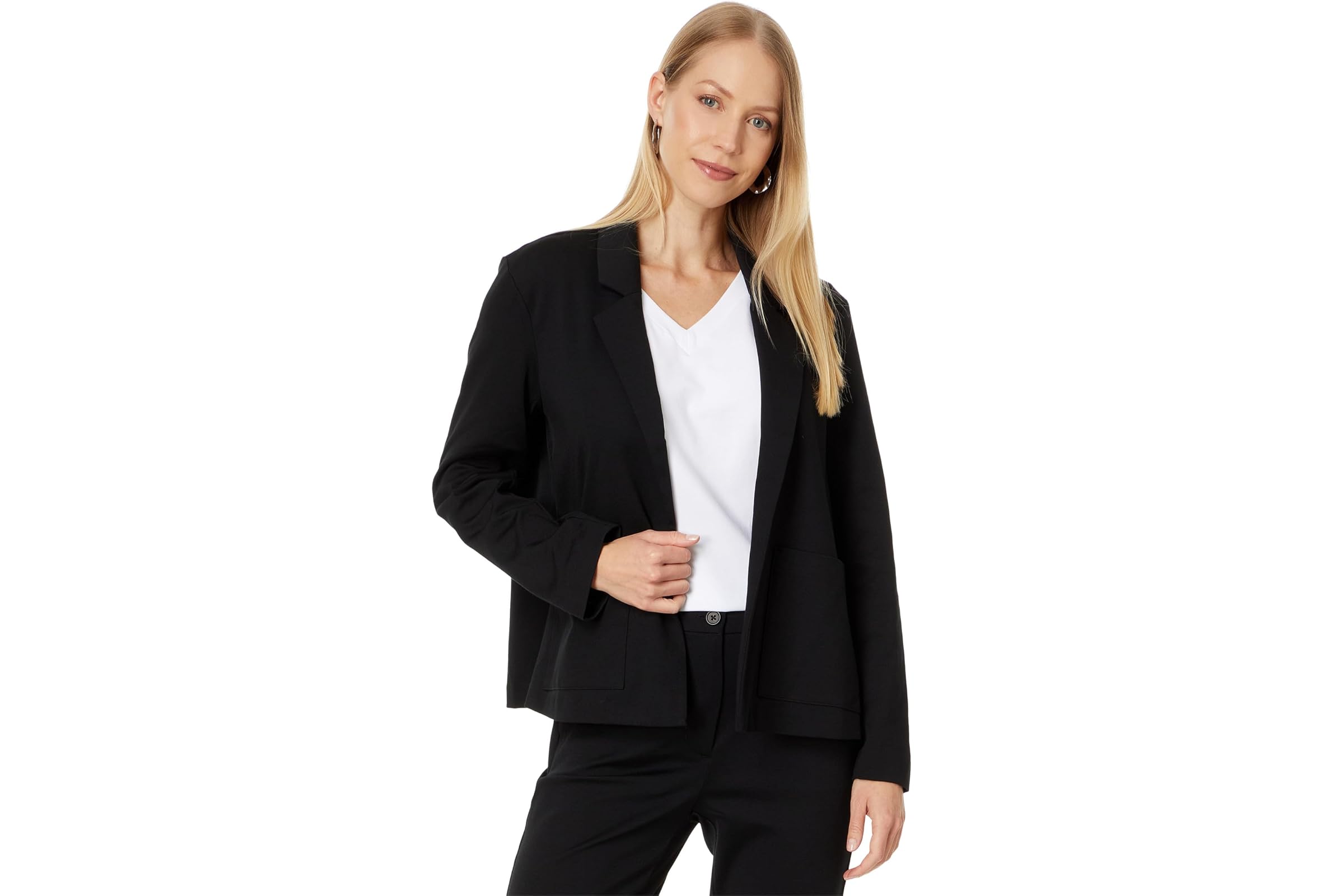 Eileen Fisher Cotton Blend Ponte Blazer 20590₽