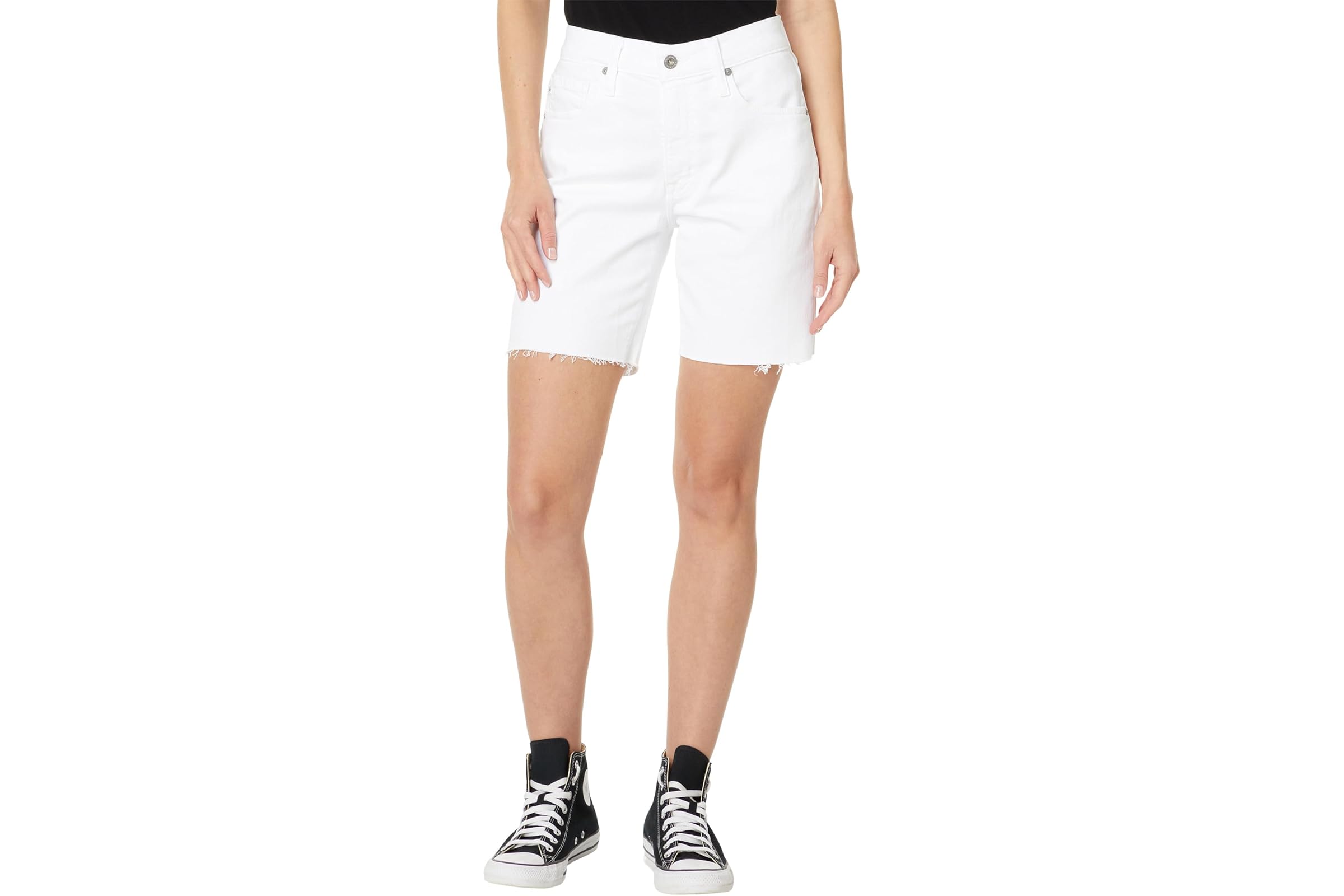 AG Jeans Ex-Boyfriend High Rise Slouchy Short in White 22290₽