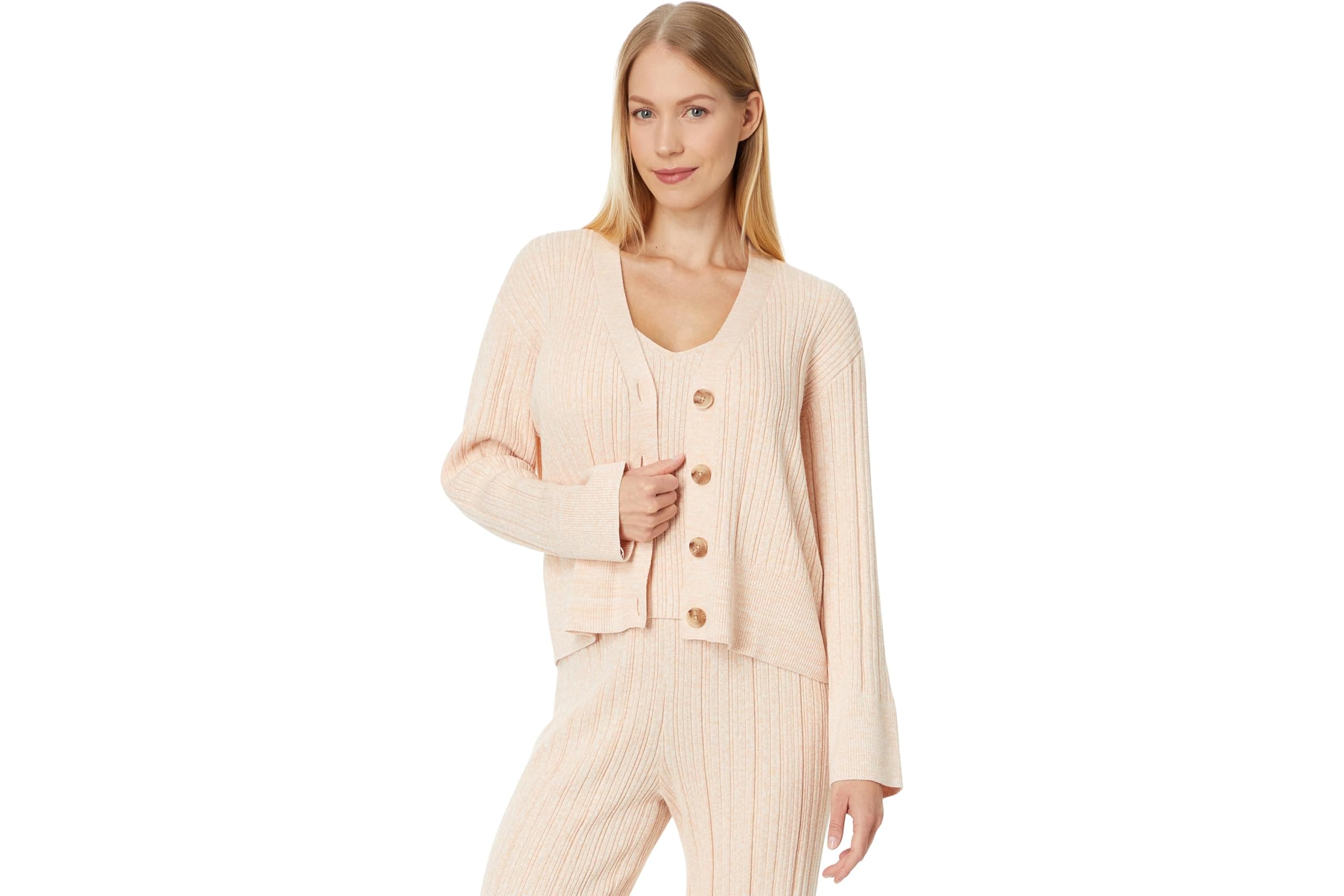 Eberjey Organic Cotton Sweater Rib Cardi