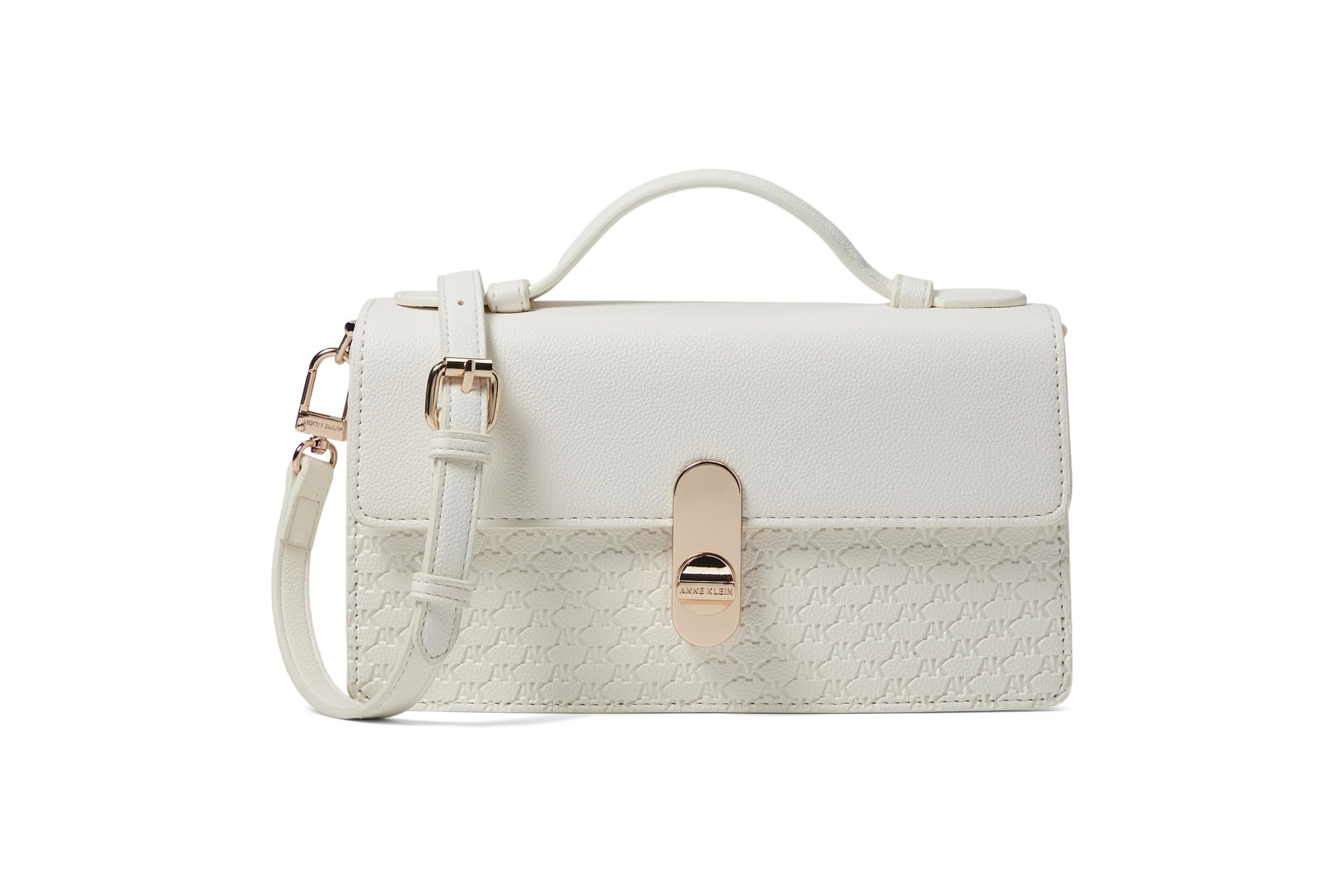 Anne Klein EW Embossed Logo Flap Shoulder Bag With Turn Lock 11490₽